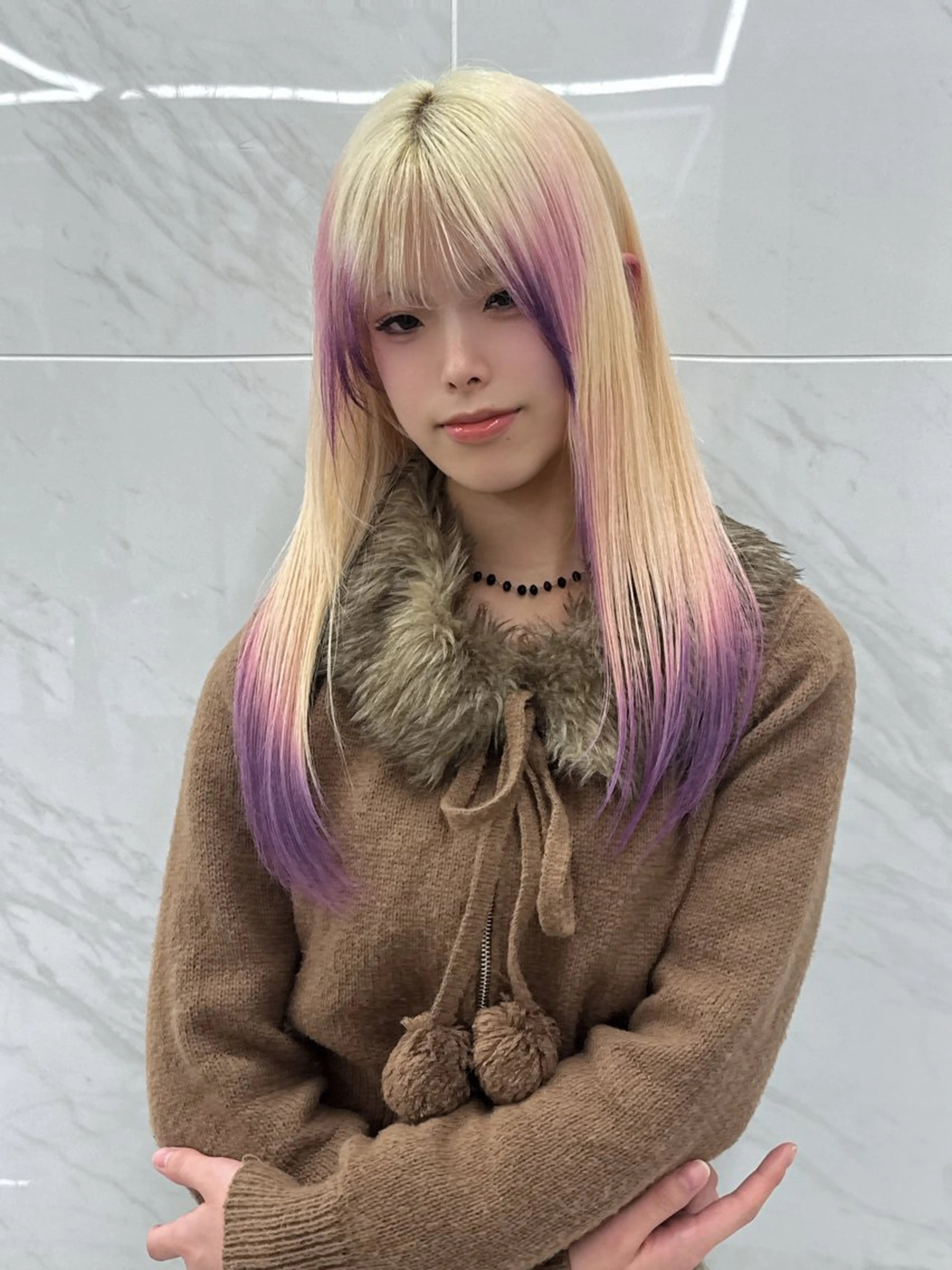 セミロング カラー ヘアカラー ヘアセット kiti Sakae所属・栄美容師/kiti /ボブ/ケントのヘアスタイル