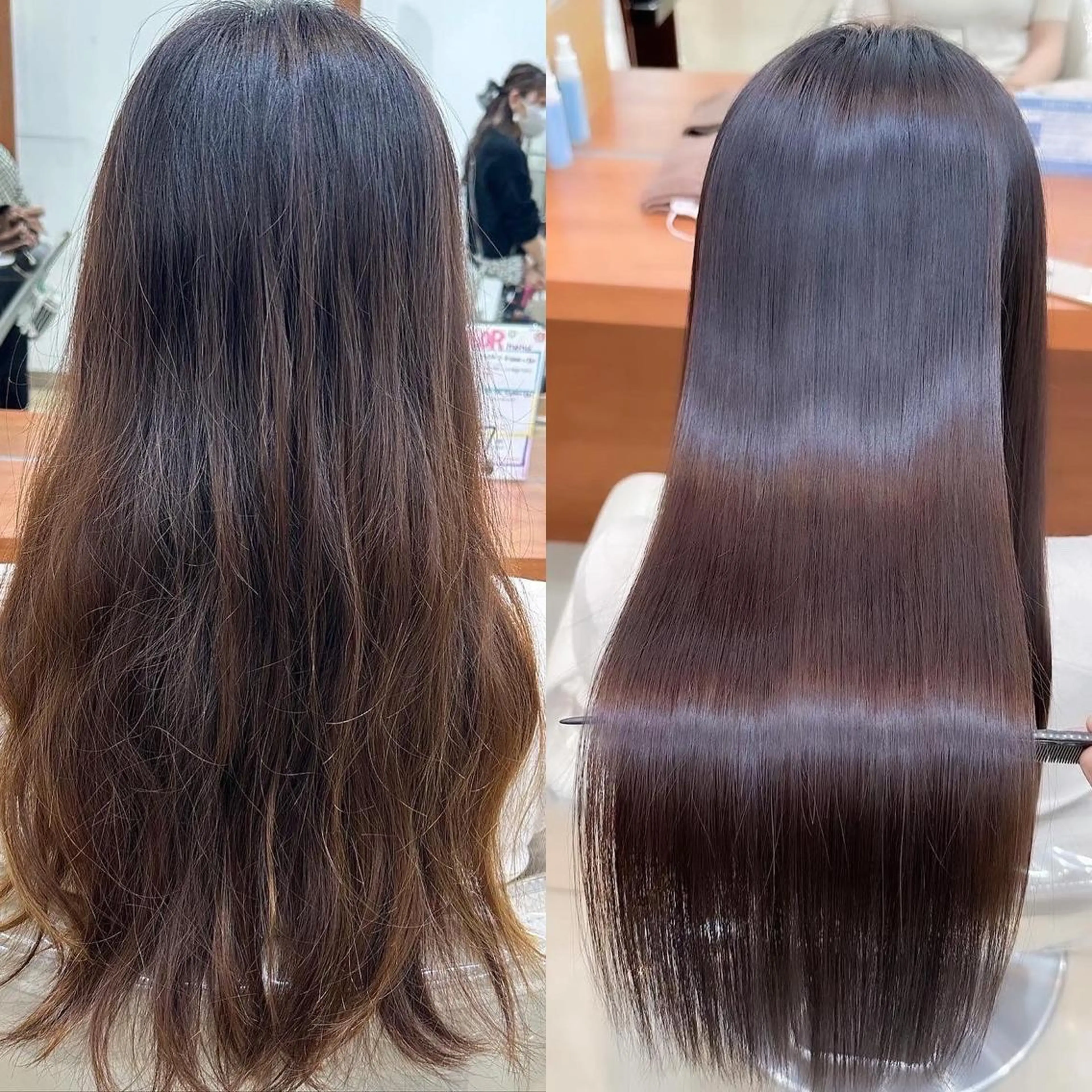 ロング カラー パーマ 縮毛矯正/髪質改善 /韓国風　山川春輝のヘアスタイル