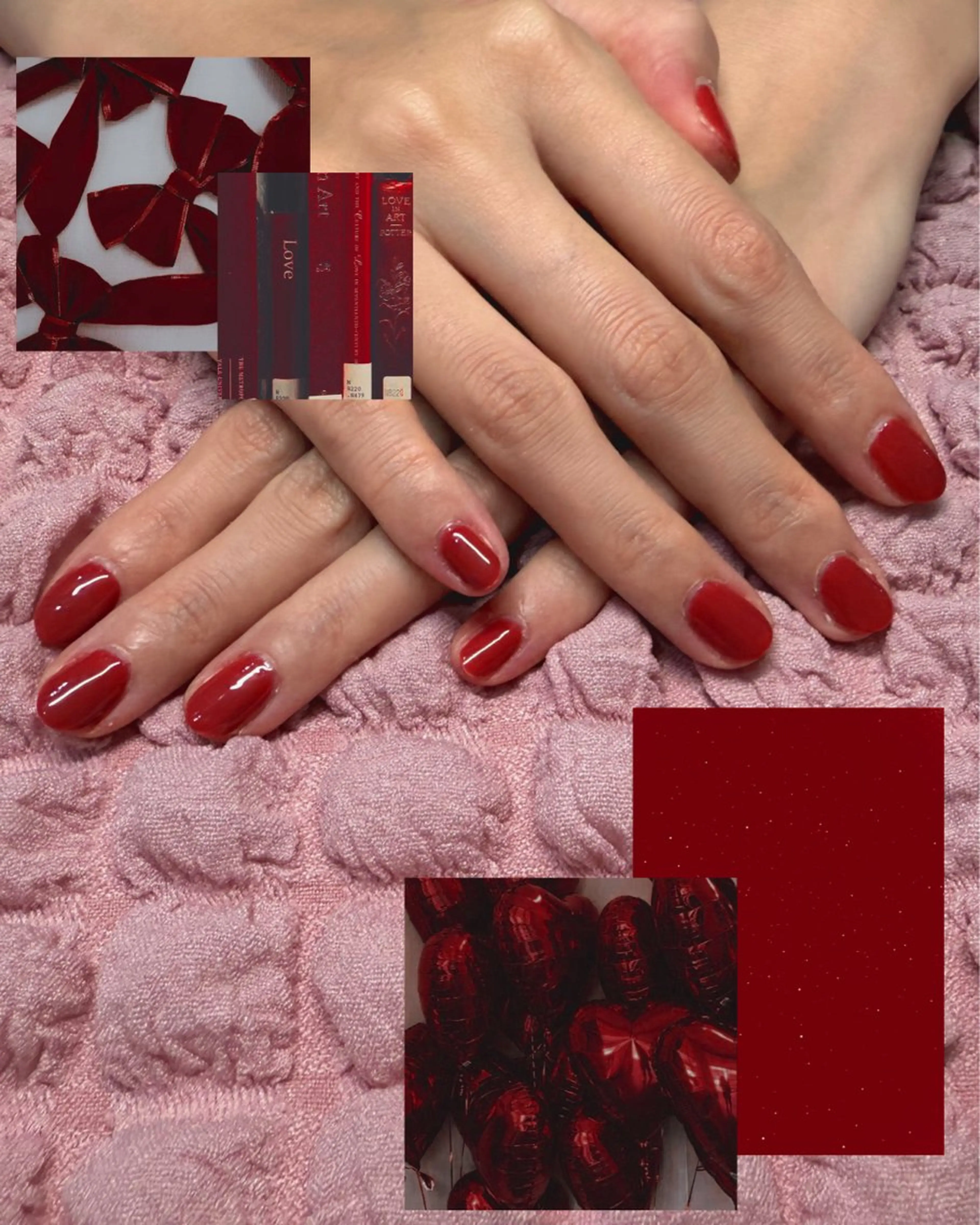 ネイル ジェルネイル 赤色 Angelique 田中/高崎のネイルデザイン