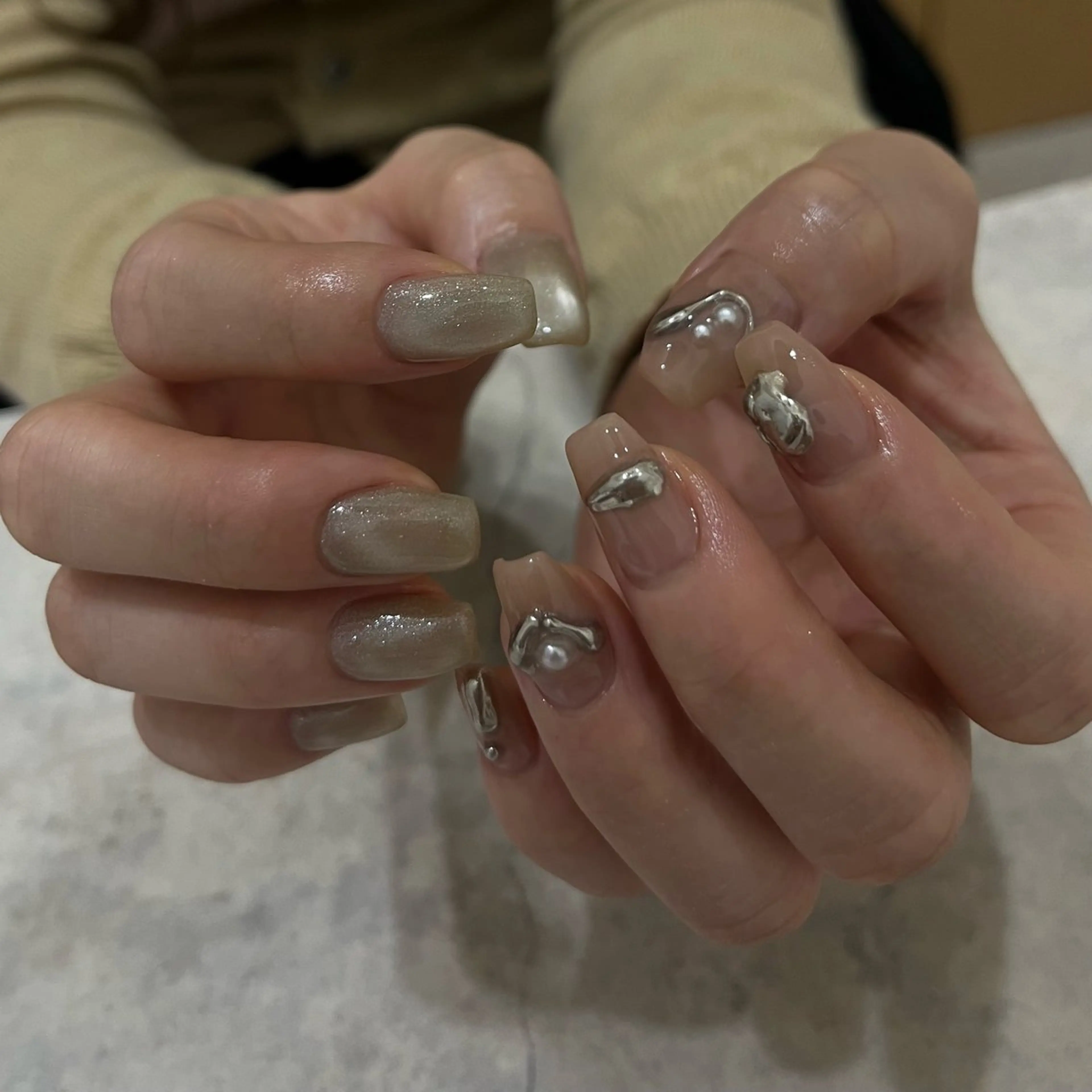 ネイル グリーン ハンドネイル nail salon O (en)所属・vegh. nail／阿波座のネイルデザイン