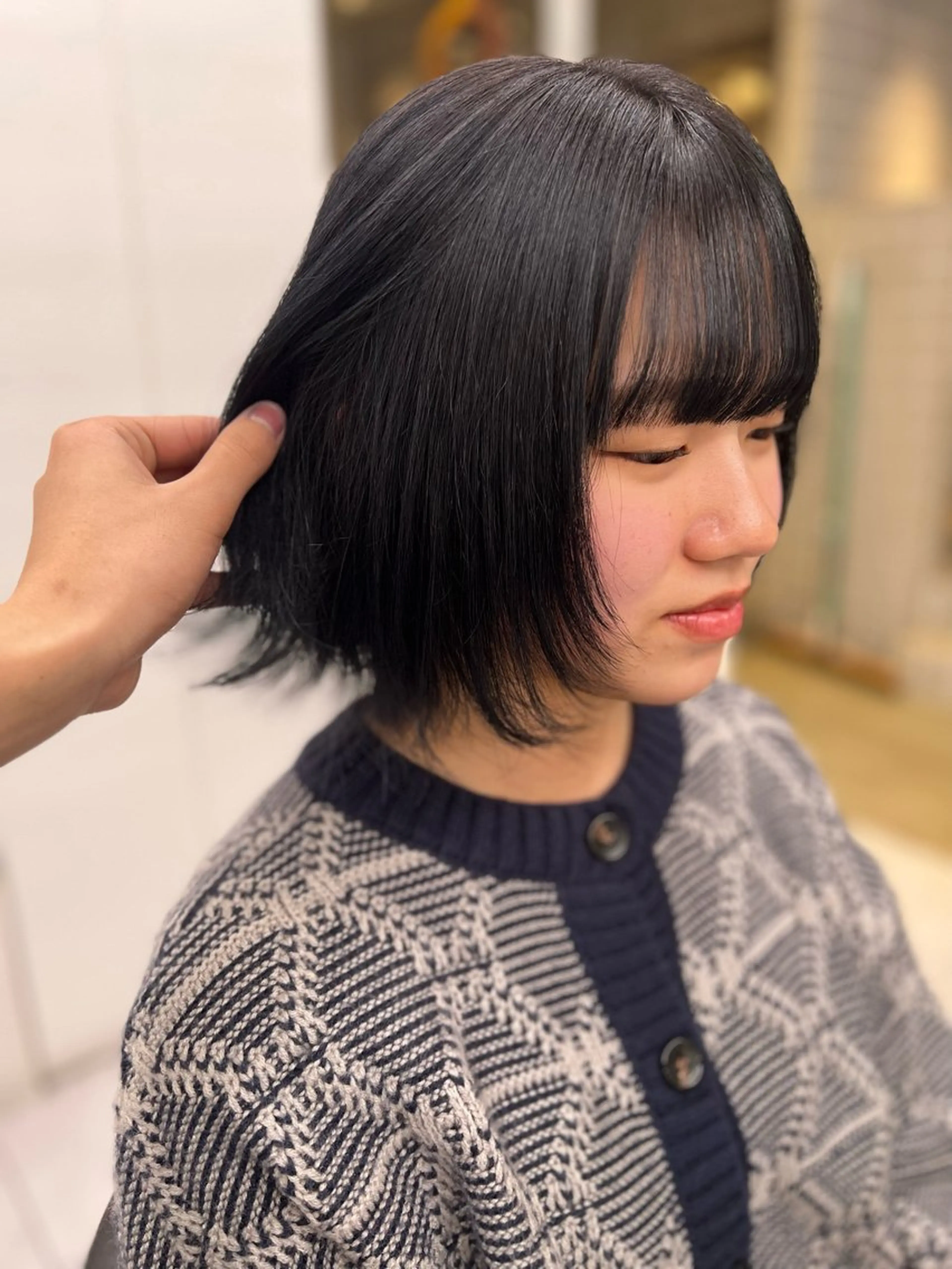 ミディアム カラー カット ヘアカラー トリートメント 韓国レイヤーカット /REIのヘアスタイル