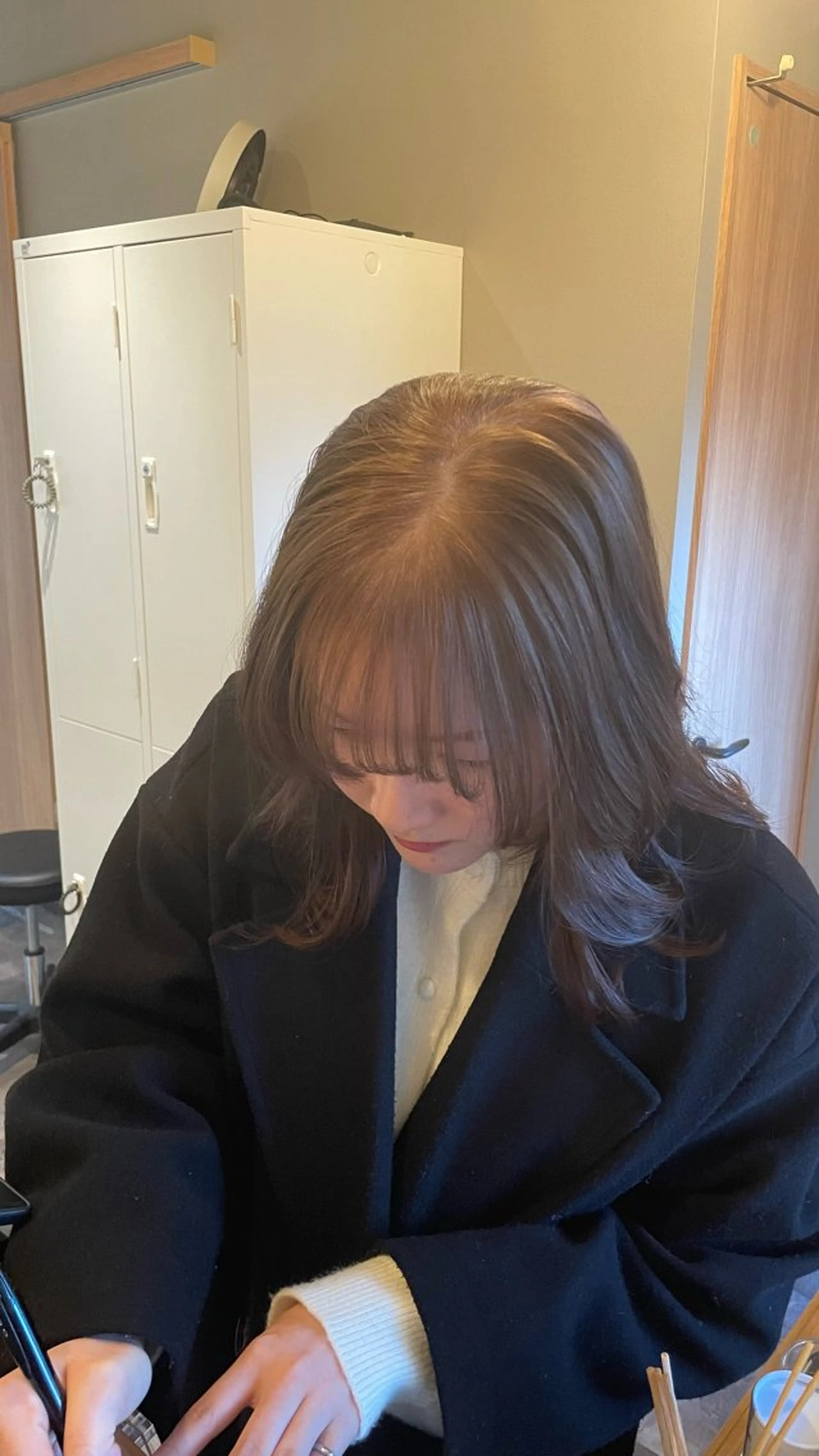 セミロング カラー ブリーチ 透明感カラー グレージュ ブリーチなしカラー カット ヘアカラー トリートメント 鎌田卓也/髪質改善 /透明感カラーのヘアスタイル