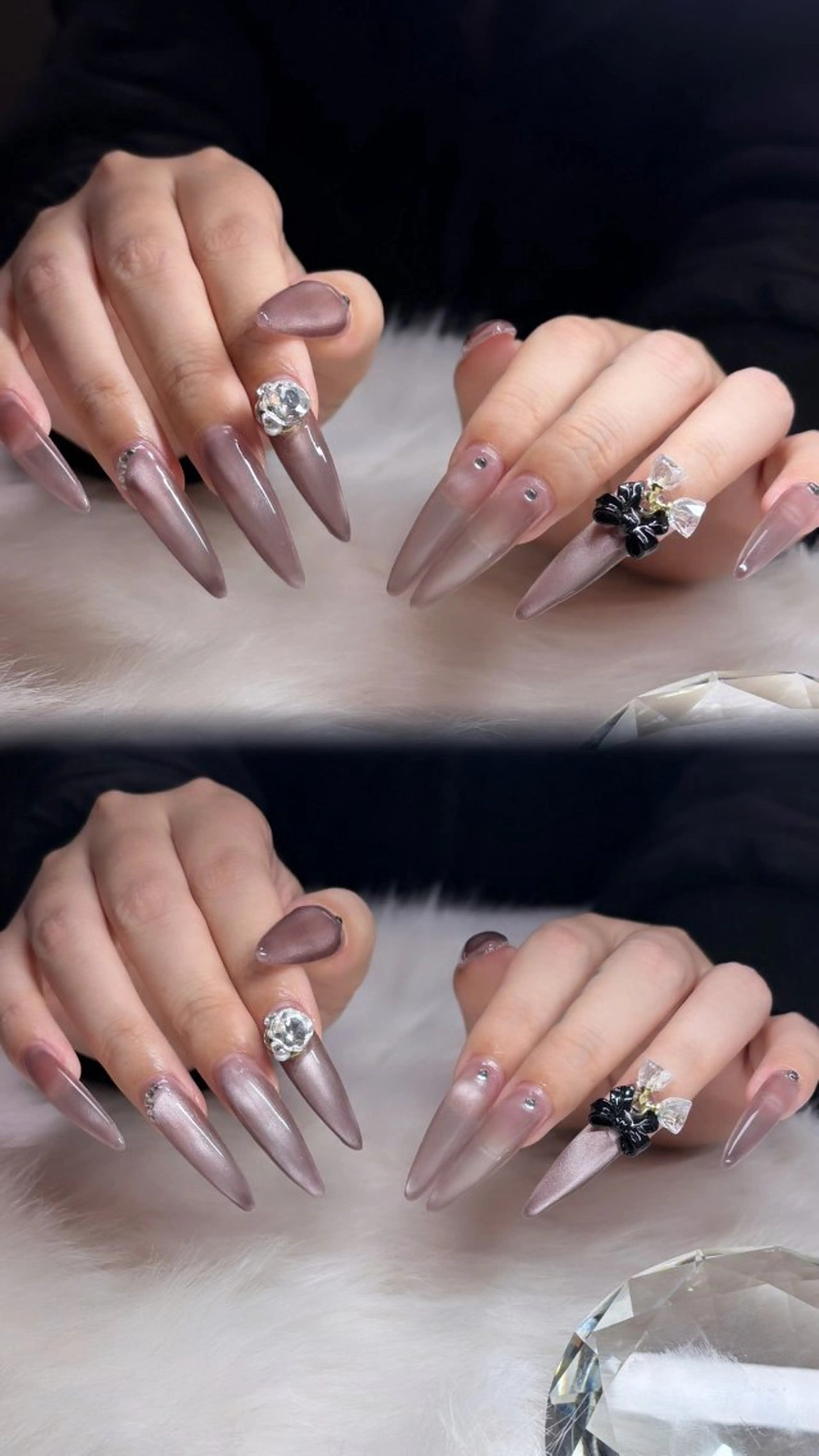 ネイル マグネットネイル bebii nail /ﾜﾝﾎﾝ/ｷﾞｬﾙのネイルデザイン