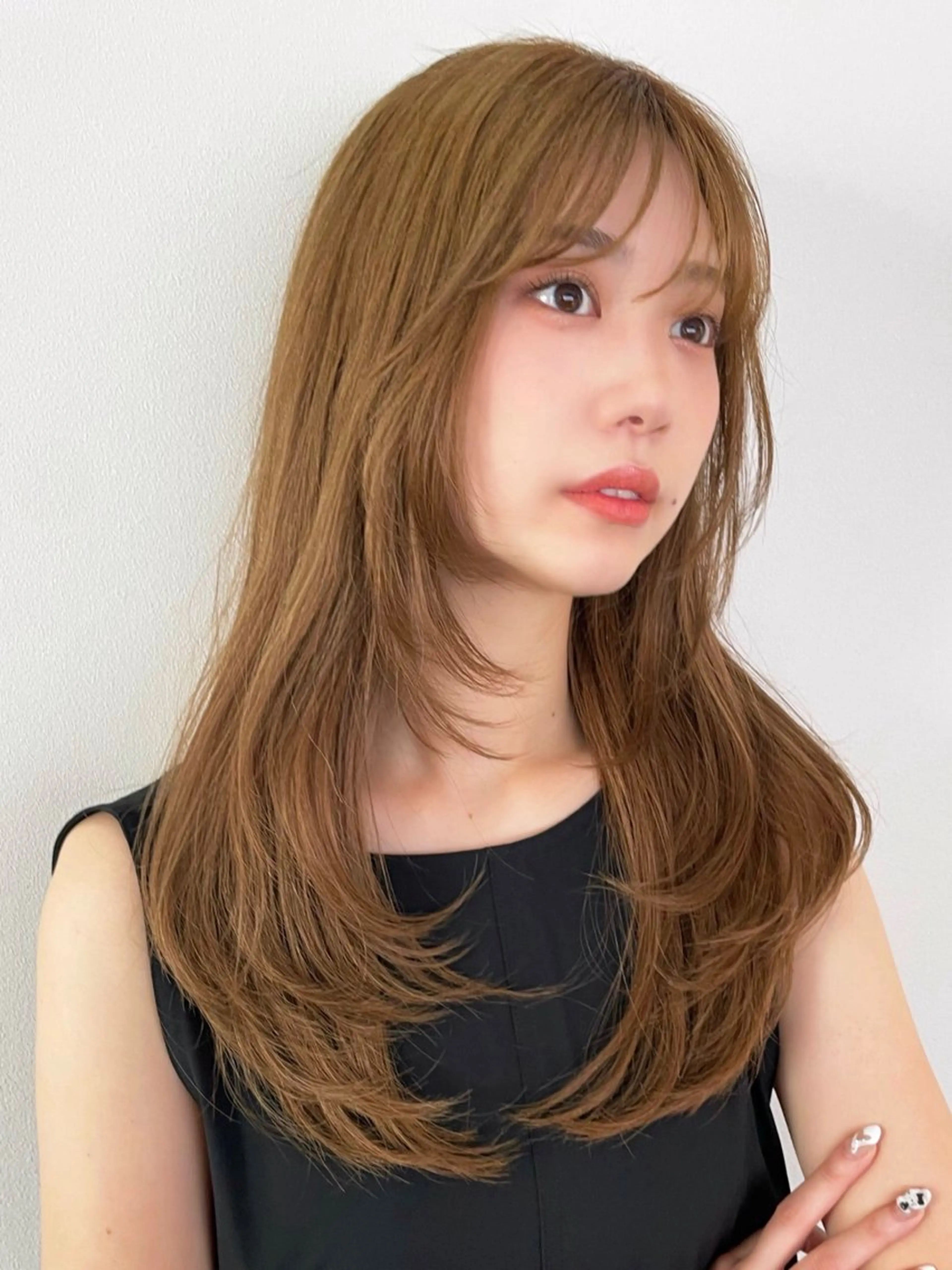 ロング レイヤーカット COALL nex the salon所属・Riria✨ 透明感カラーのヘアスタイル