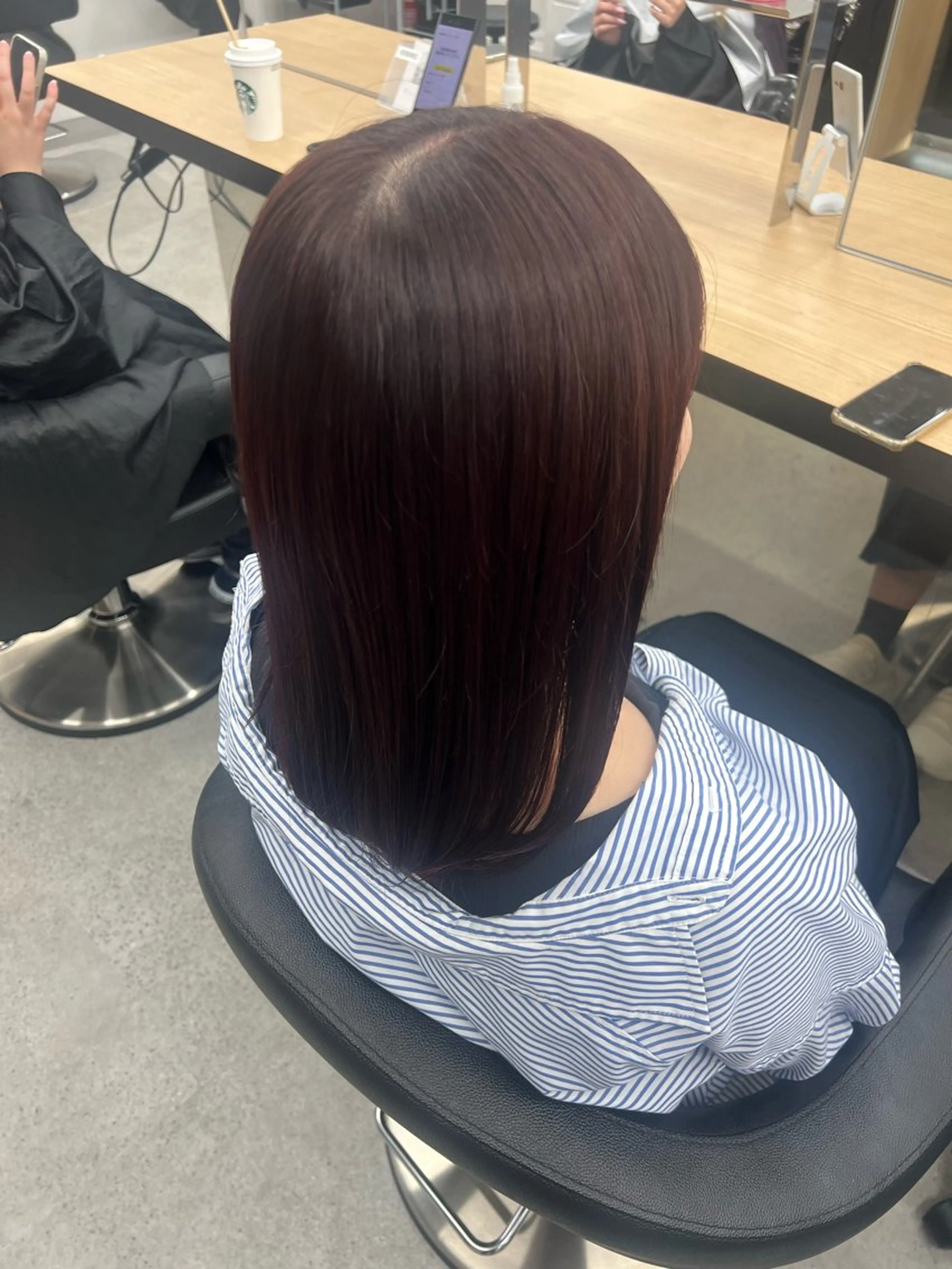 ミディアム カラー ブリーチ 髪質改善 トリートメント カット ヘアカラー トリートメント 💗愛され暖色💗 ピンク/レッド💗のヘアスタイル