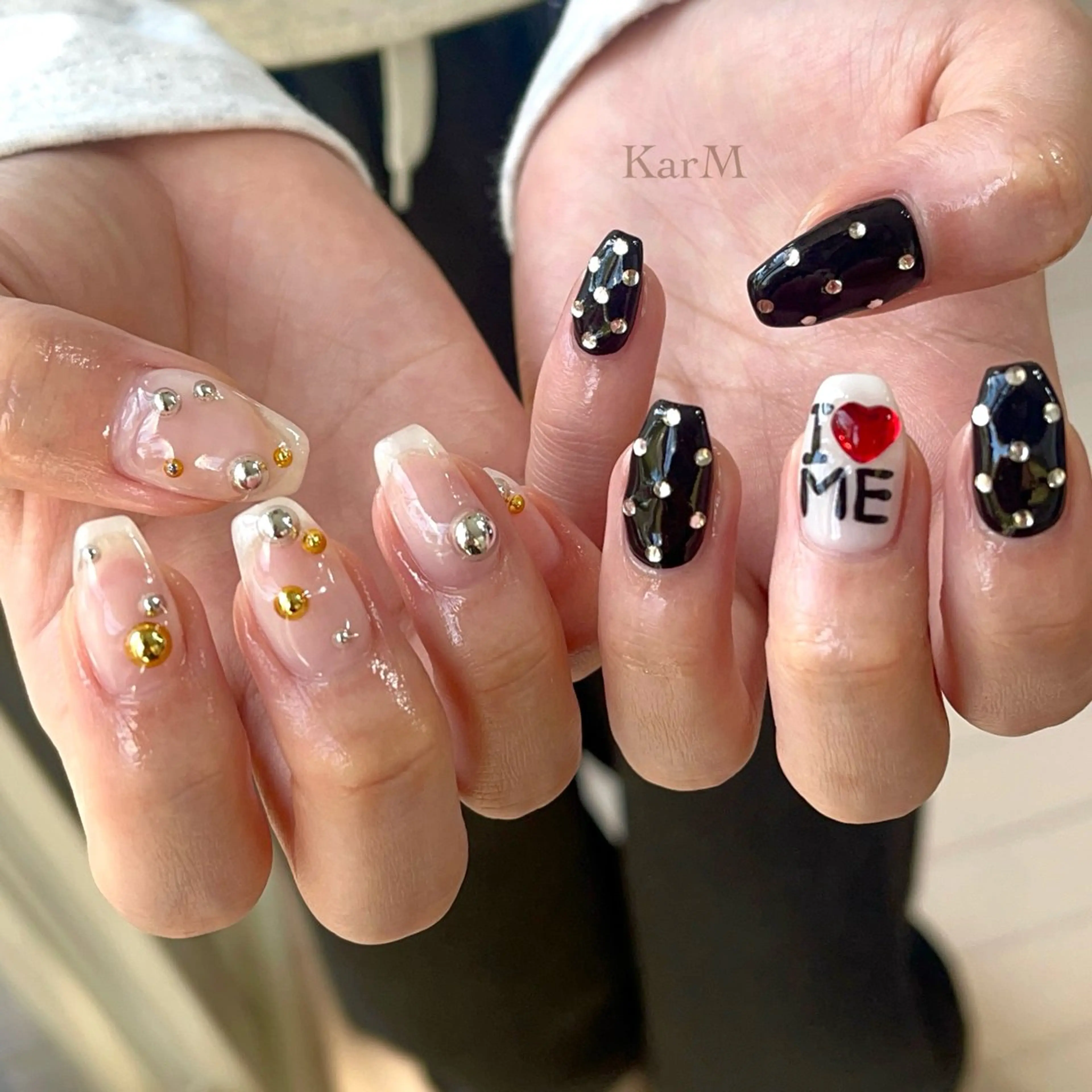 ネイル オーロラネイル チークネイル フラッシュネイル フレンチネイル グラデーション ハンドネイル ogino karinのネイルデザイン