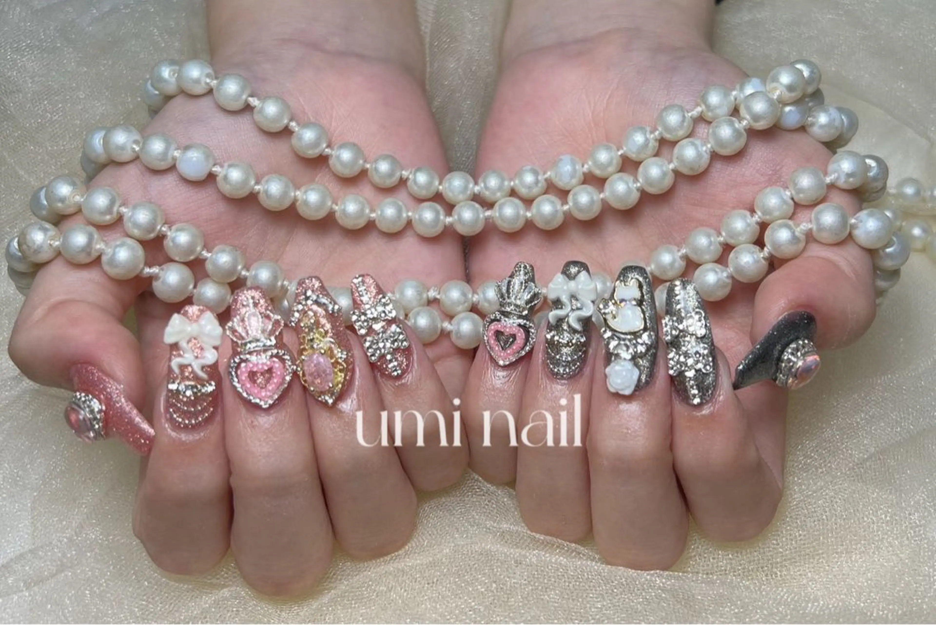 ネイル アートネイル フレンチネイル ジェルネイル グラデーション ラメ(グリッター) ハンドネイル ハンドケア LUXE NAIL SALONのネイルデザイン