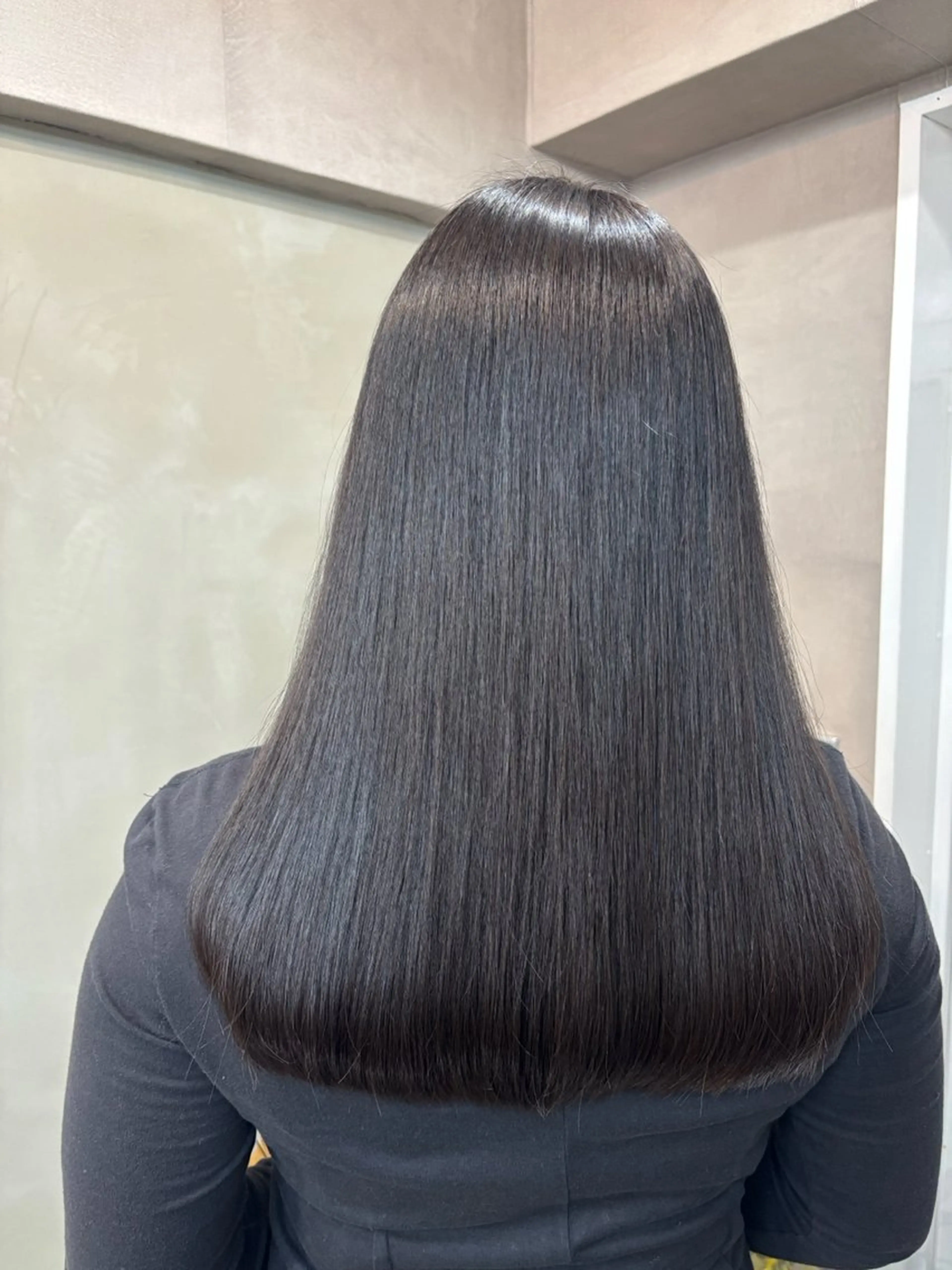 ロング カット 縮毛矯正 トリートメント 髪質改善ストレート/ ブリーチ／渋谷　福田のヘアスタイル