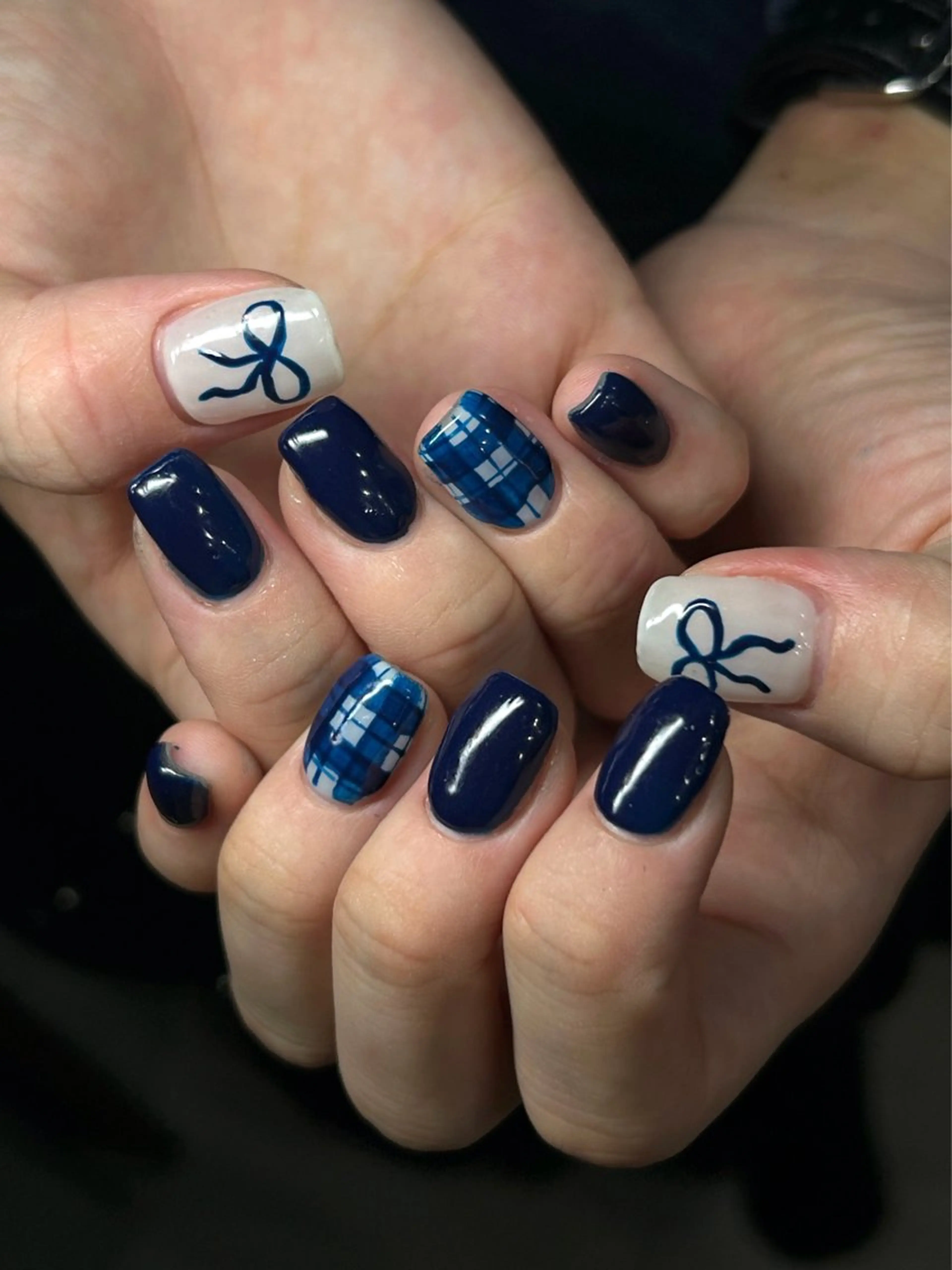 ネイル ハンドネイル Haluca 長さ出し🍀のネイルデザイン