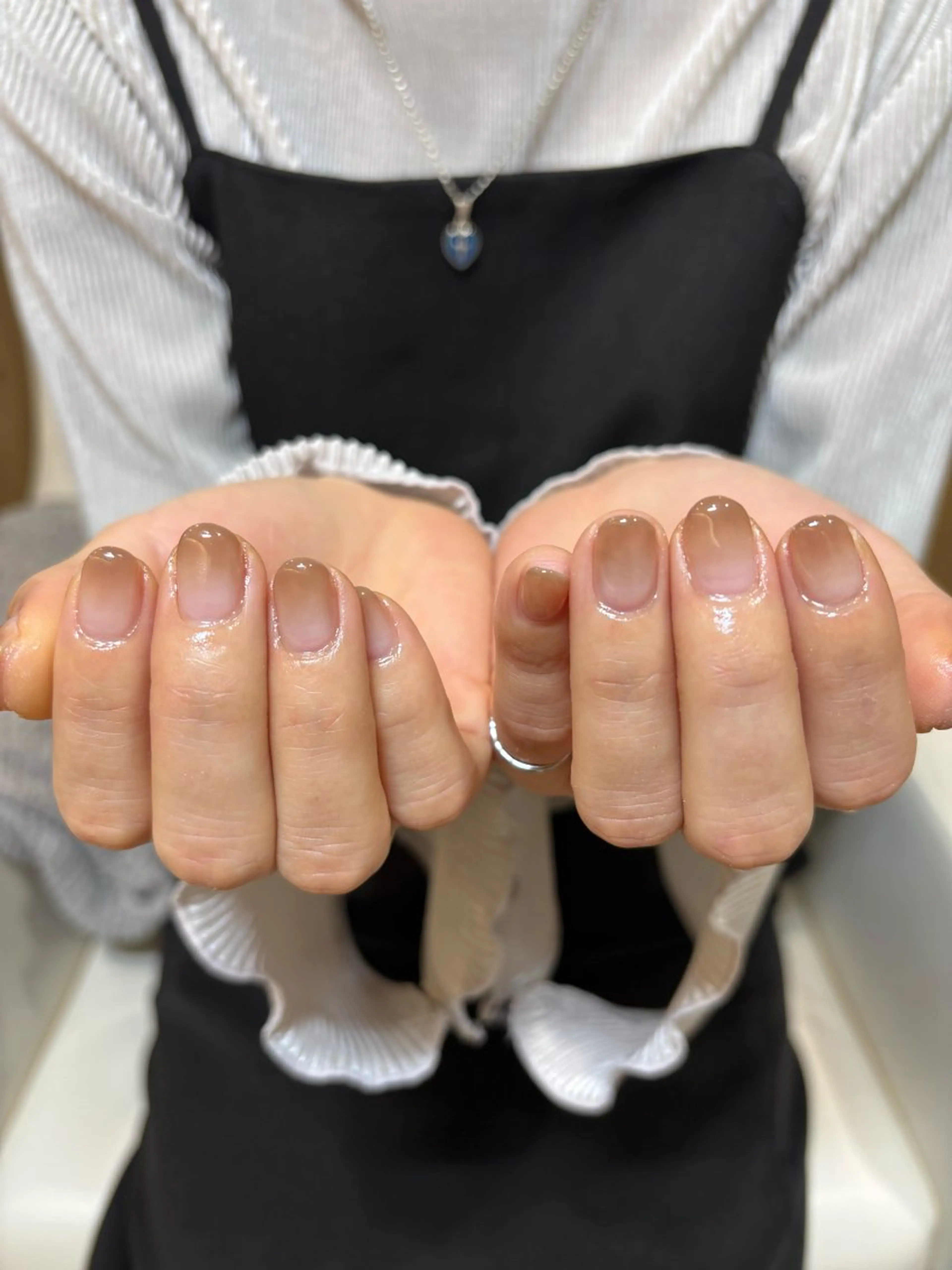 ネイル ブラウン グラデーション Miel【ミエル】所属・春日井Miel 川村のネイルデザイン