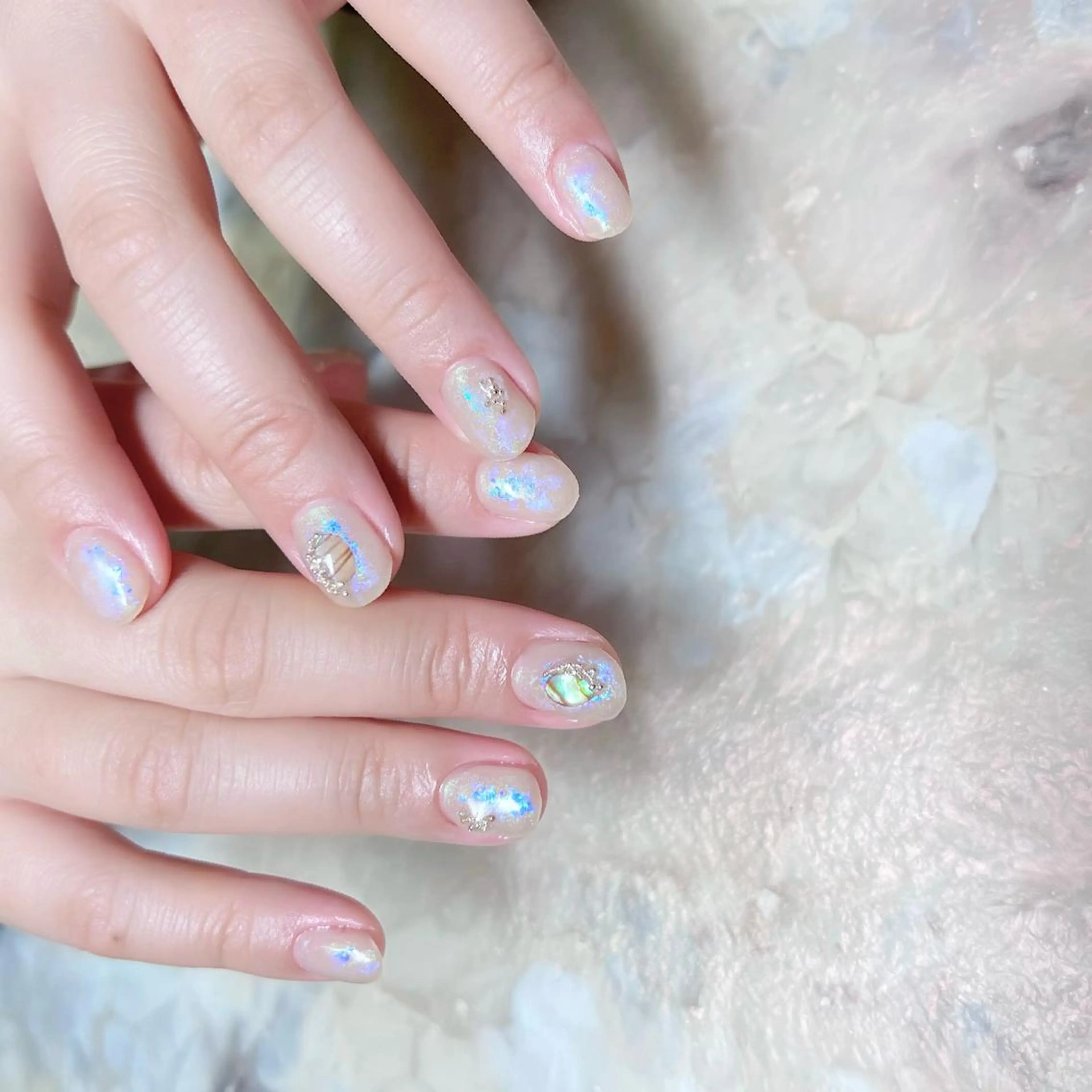 ネイル マグネットネイル ニュアンスネイル ショートネイル gemickle nailのネイルデザイン