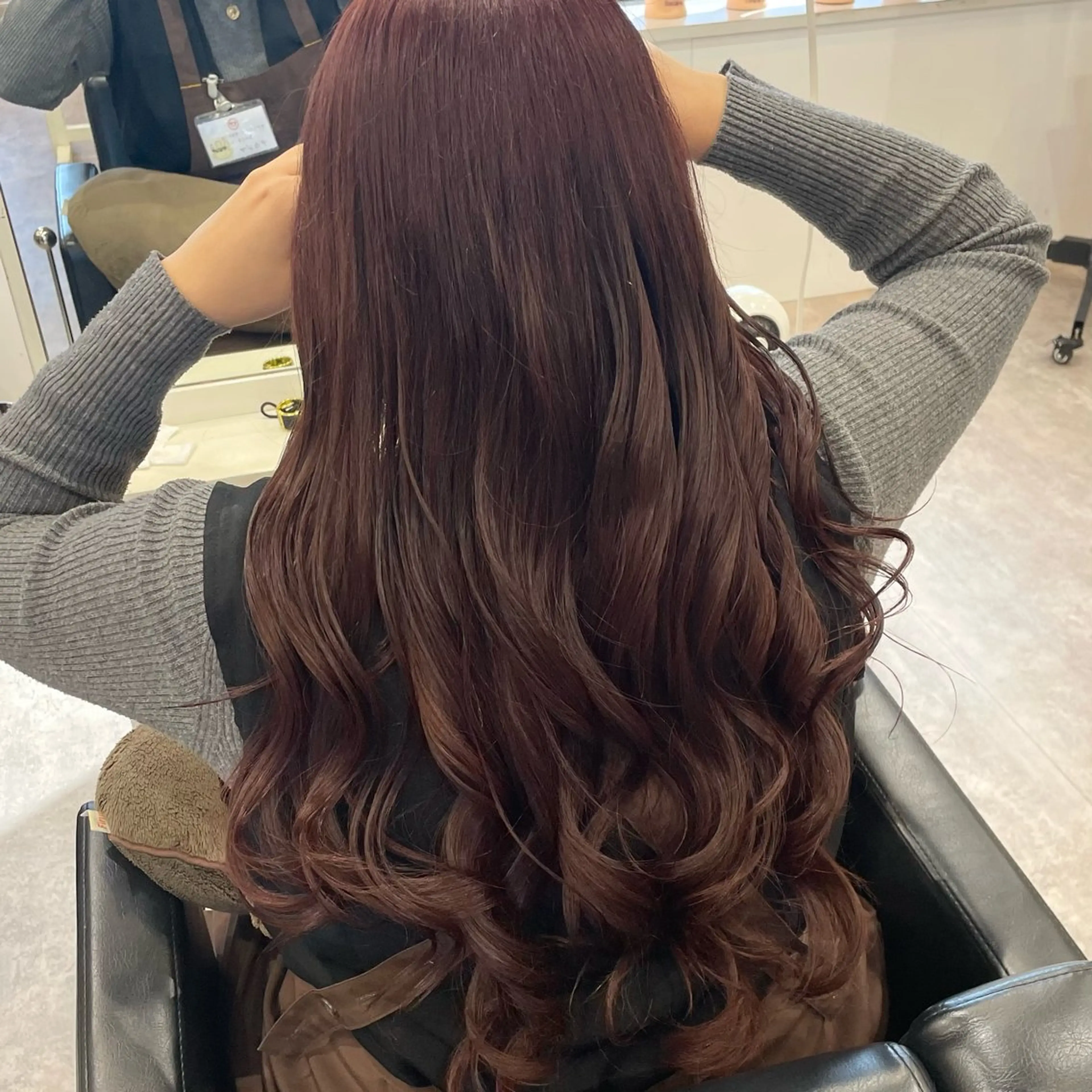 ロング カラー なつき/ 艶カラー/縮毛矯正のヘアスタイル