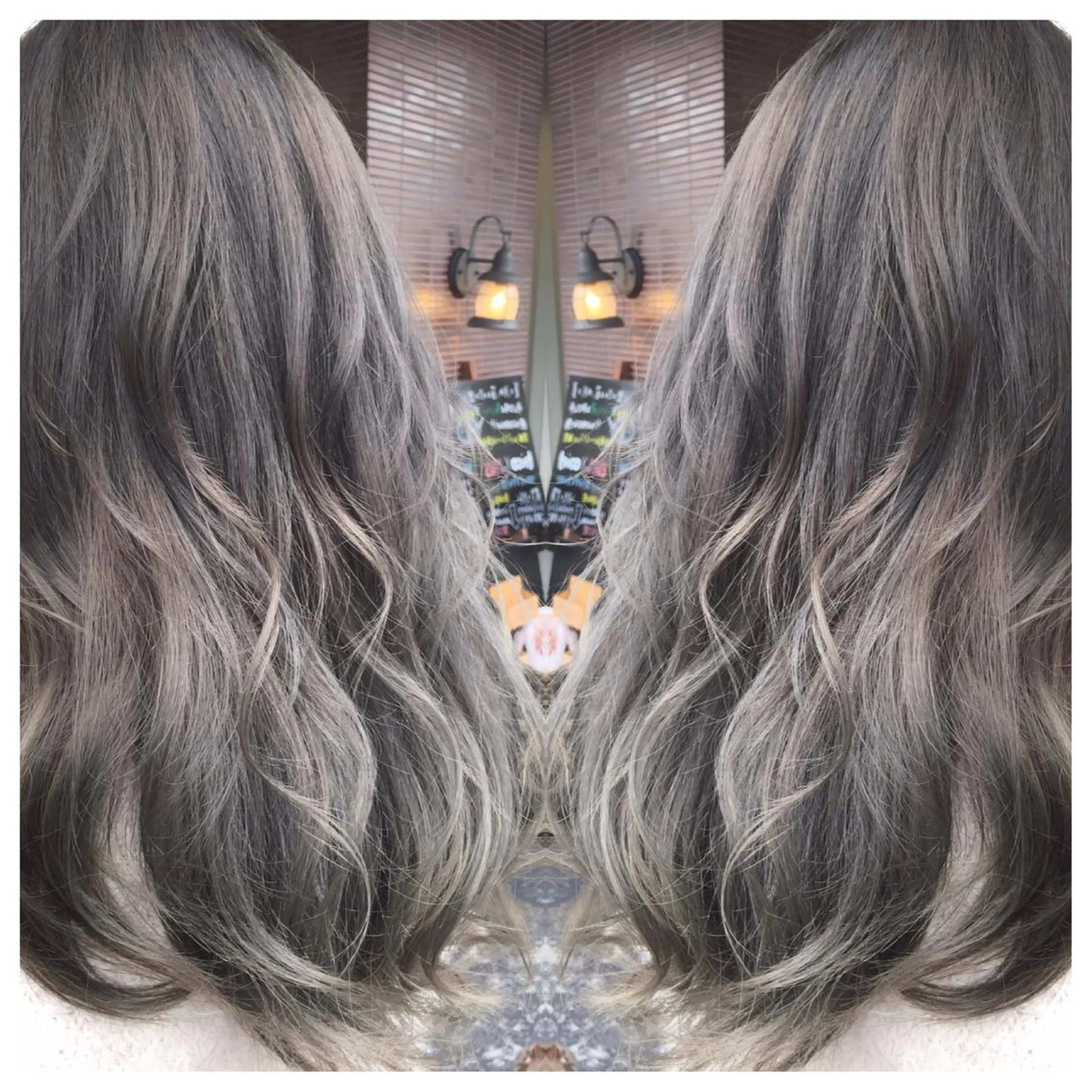 ロング カラー アッシュ グラデーションカラー 髪質改善/痛ませ ないカラー/西村航大のヘアスタイル