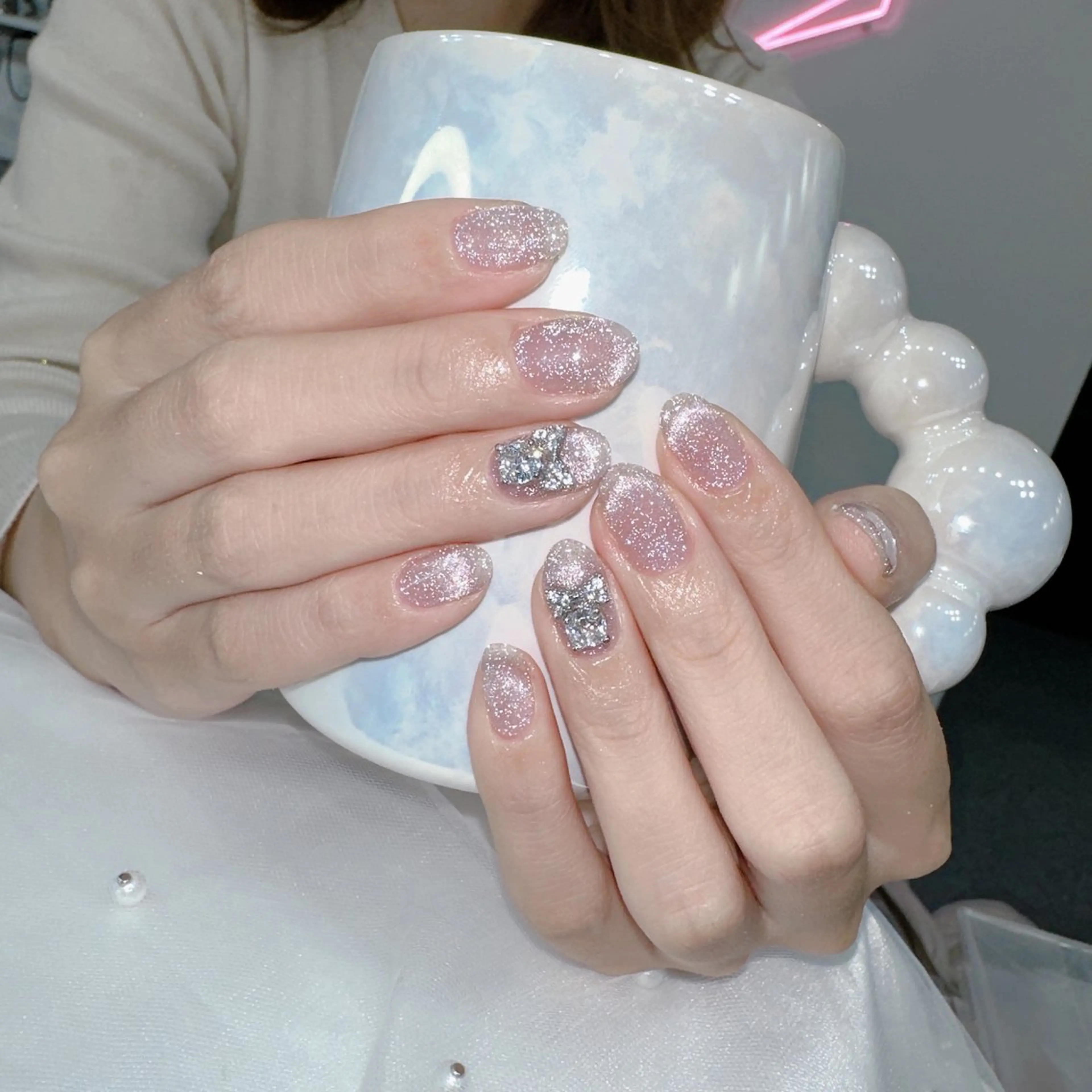 ネイル チークネイル ジェルネイル 韓国ネイル マグネットネイル パラジェル ハンドネイル MaiBeauty To  Toのネイルデザイン