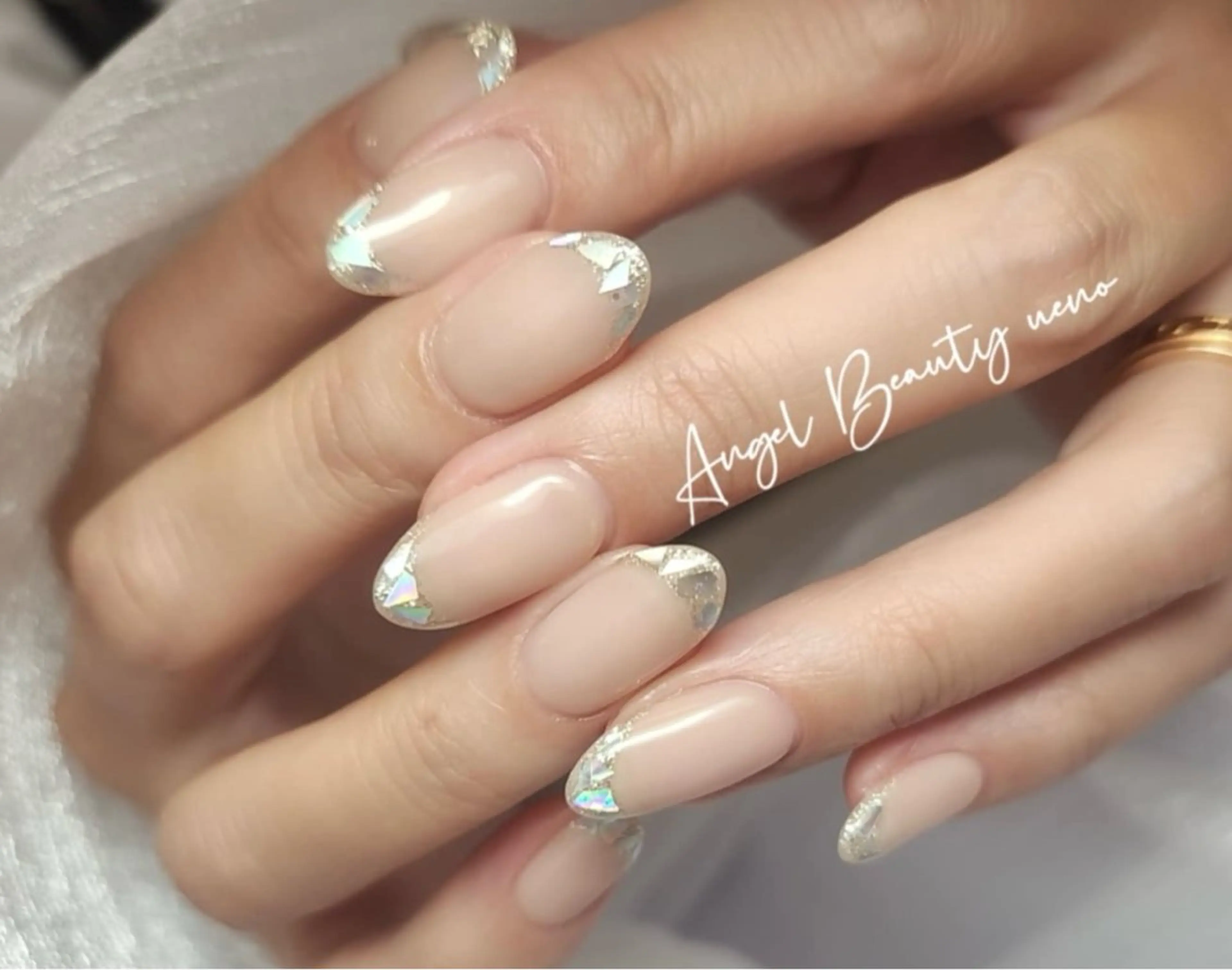 ガラスフレンチ💅【オフ無し】の写真