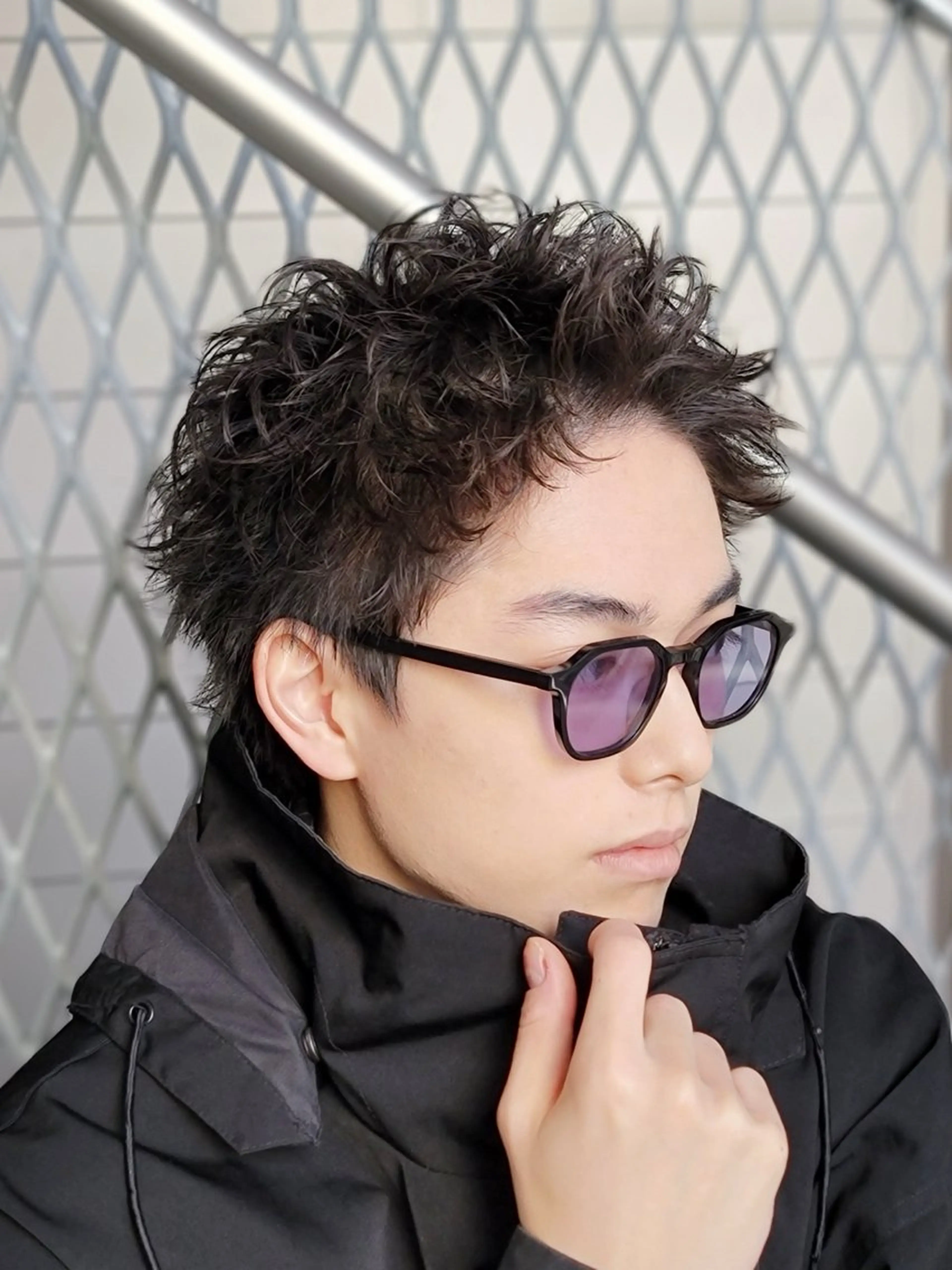 ショート パーマ メンズ フェザーパーマ カルマパーマ メンズパーマ プードルパーマ スペインカール fifth天神大名Ⅱ所属・fifth天神 パーマ特化/石橋航海のヘアスタイル