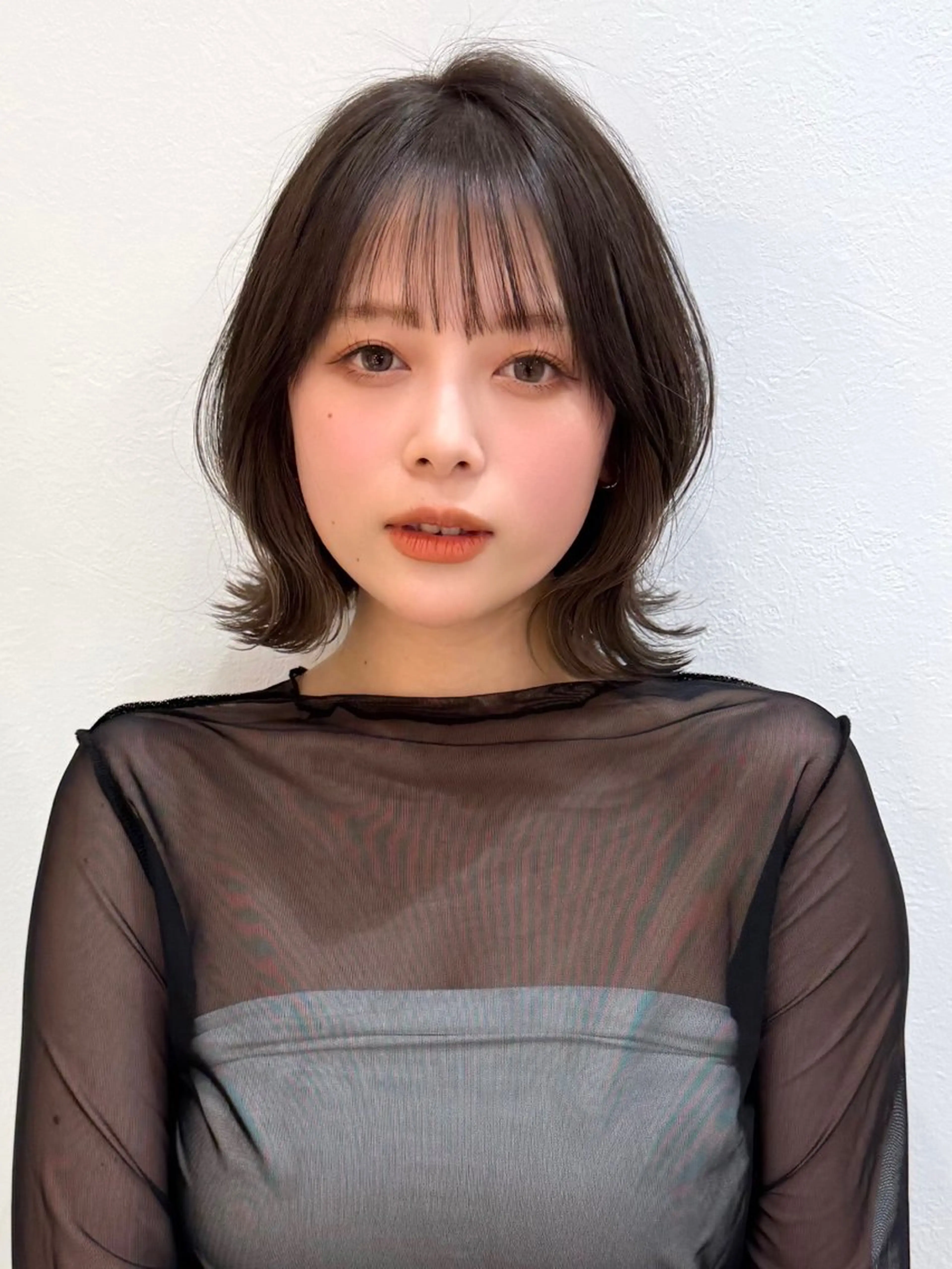 ミディアム カット ヘアカラー トリートメント 新宿/髪質改善/ボブ 韓国レイヤー大重聖斗のヘアスタイル