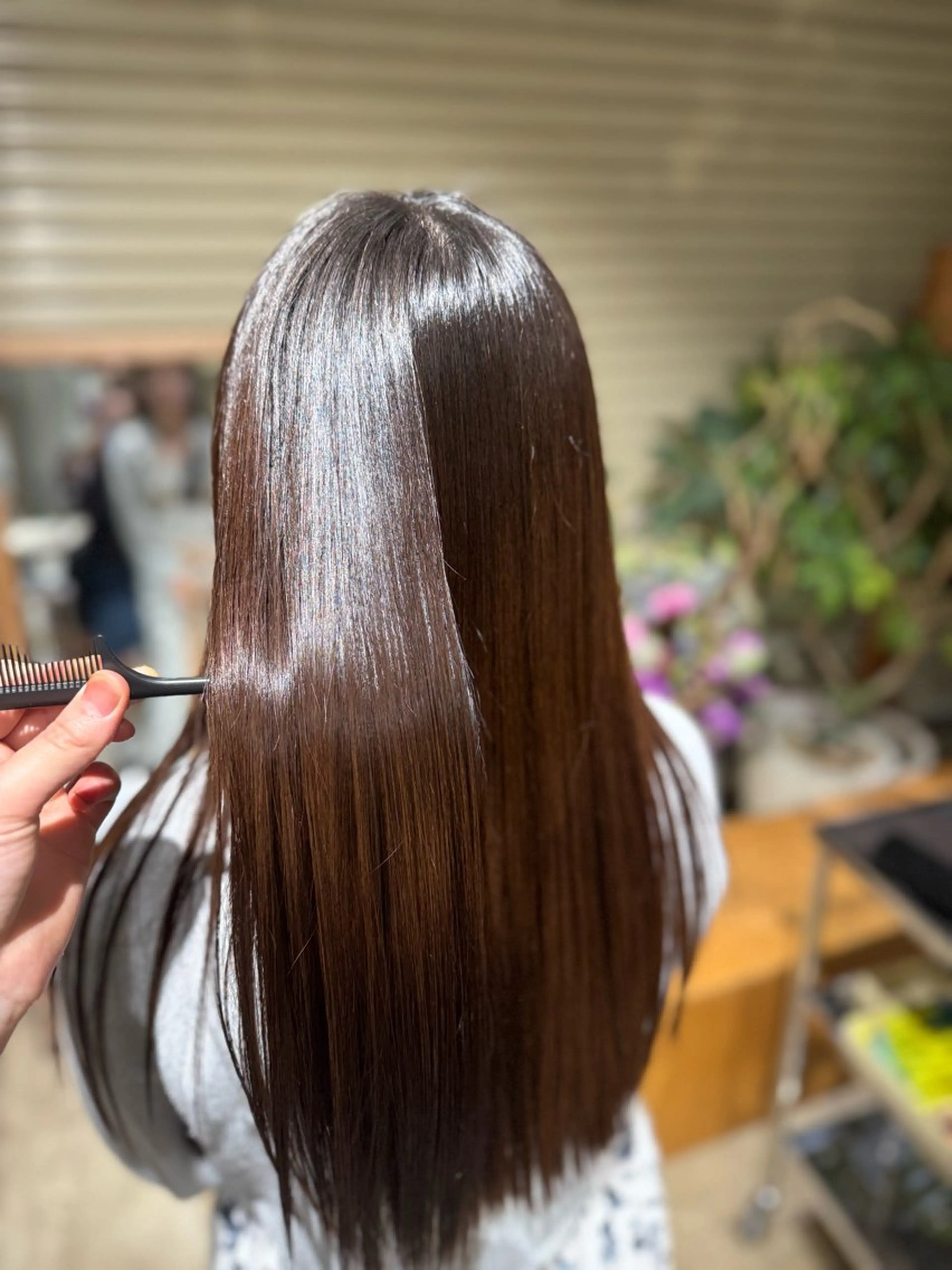 ロング 髪質改善 ロング 縮毛矯正 トリートメント 染谷 奈保のヘアスタイル