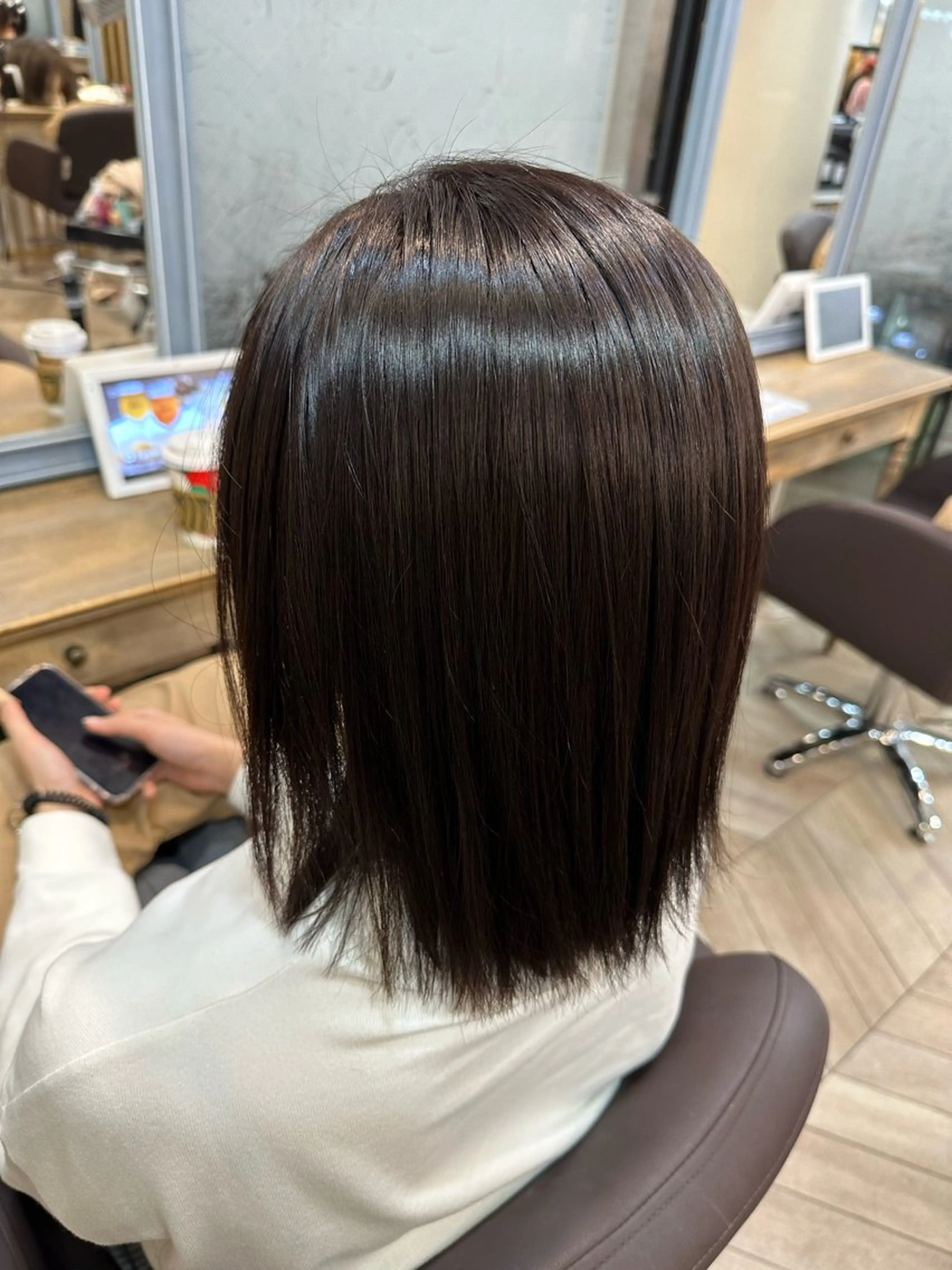 ミディアム カラー ラベンダーカラー RIKI/センター パート/メンズパーマのヘアスタイル