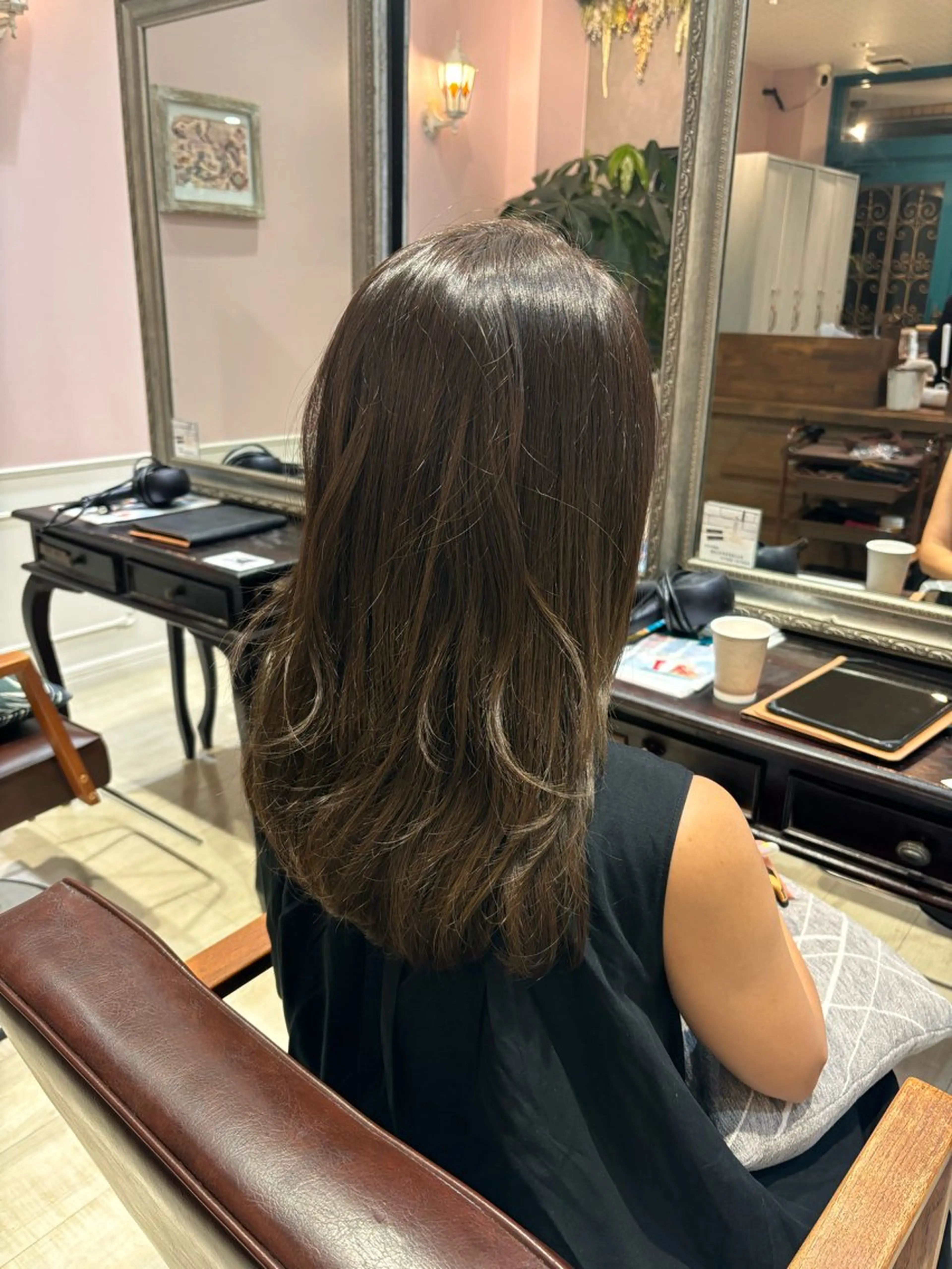 カラー 🌱なゆみ🌱透明感 /ナチュラル/高宮のヘアスタイル