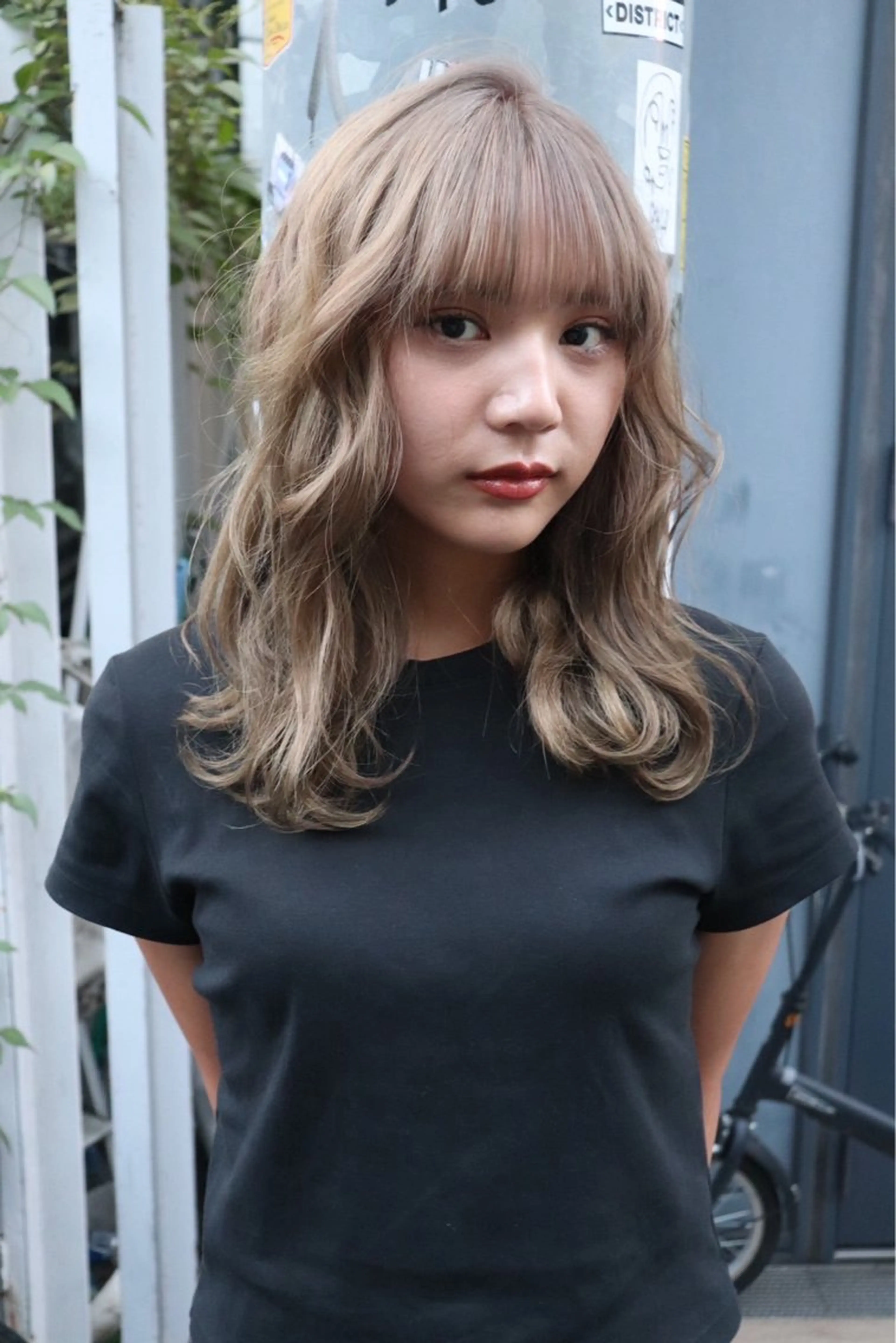 セミロング カラー ヘアアレンジ ヘアカラー @kyoniyy KYONIのヘアスタイル