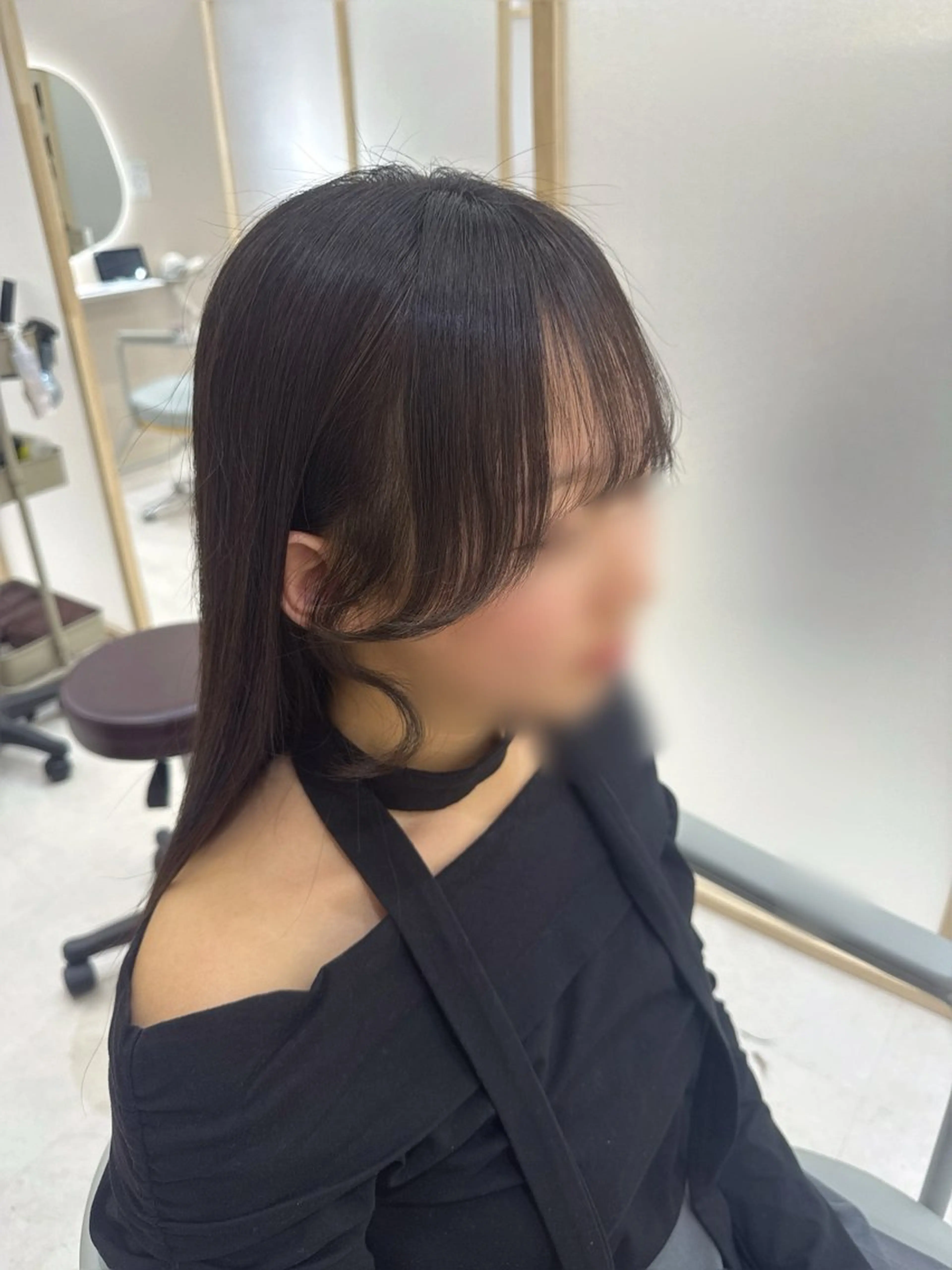 顔まわりカット＋ケアカラー＋超音波クイックトリートメント【髪質改善】の写真