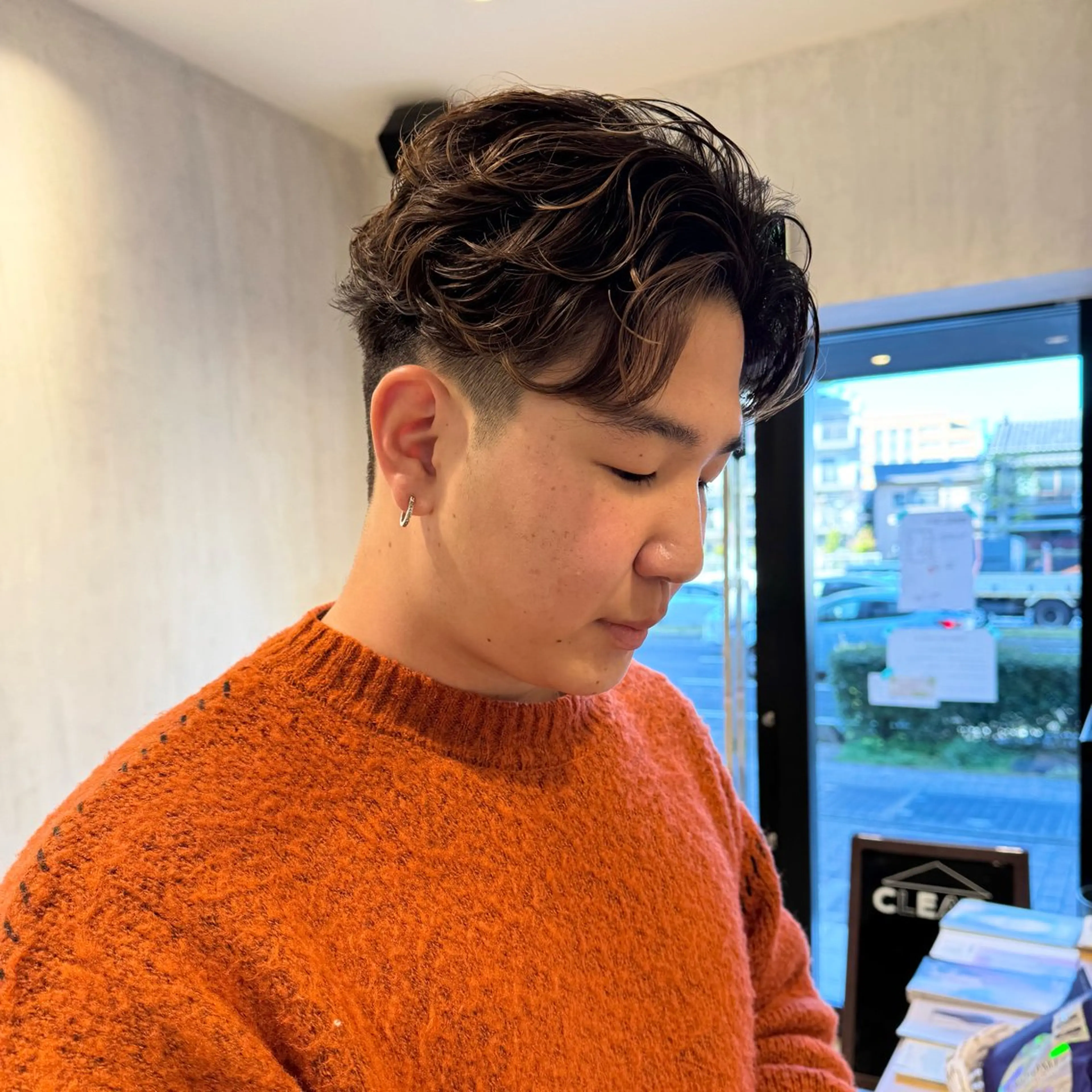 パーマ メンズ カット パーマ メンズパーマ/フェ ザーパーマ/古川晴輝のヘアスタイル