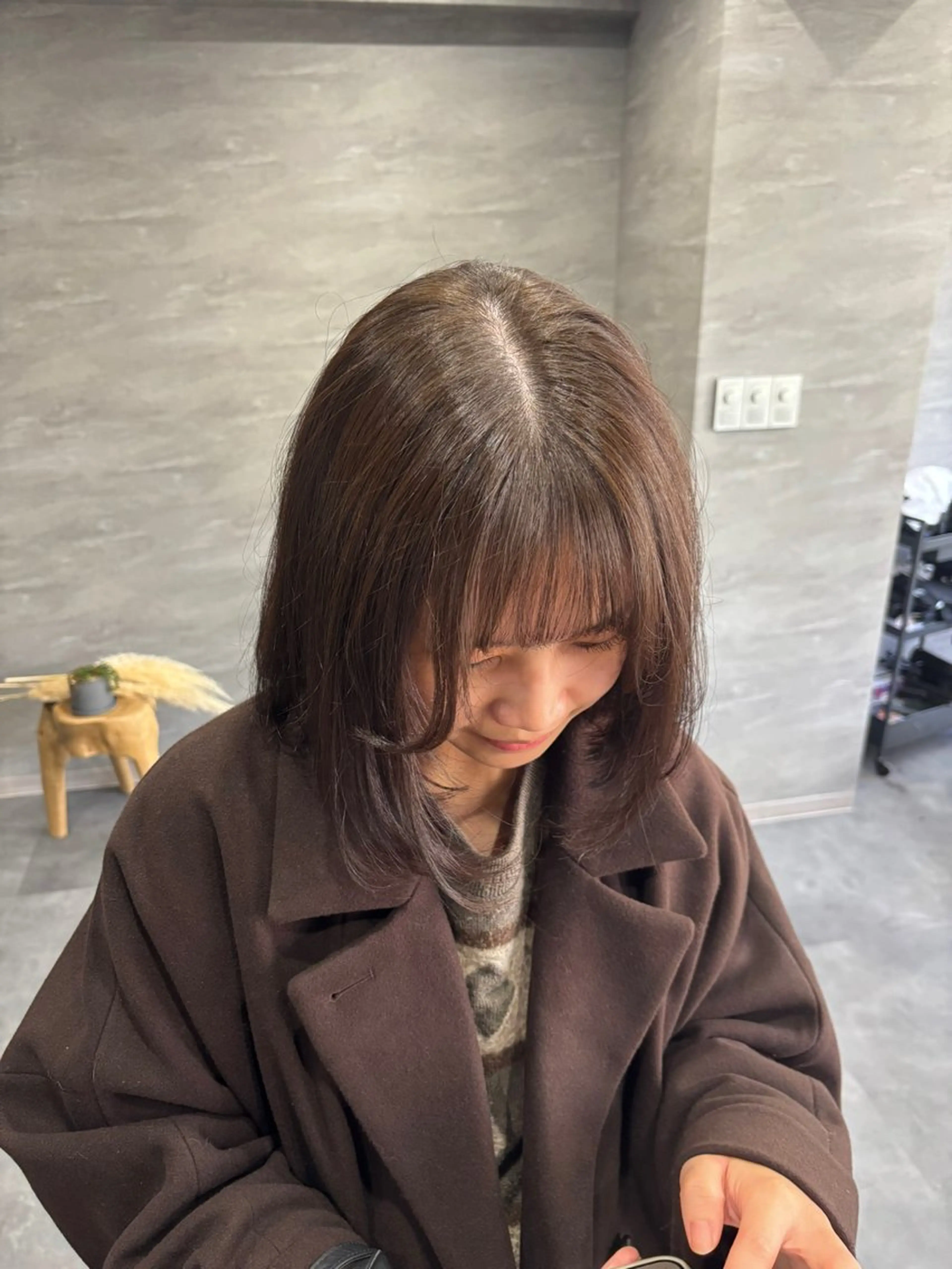 ミディアム カラー カット ヘアカラー トリートメント 永井大樹✨ 透明感カラー✨のヘアスタイル