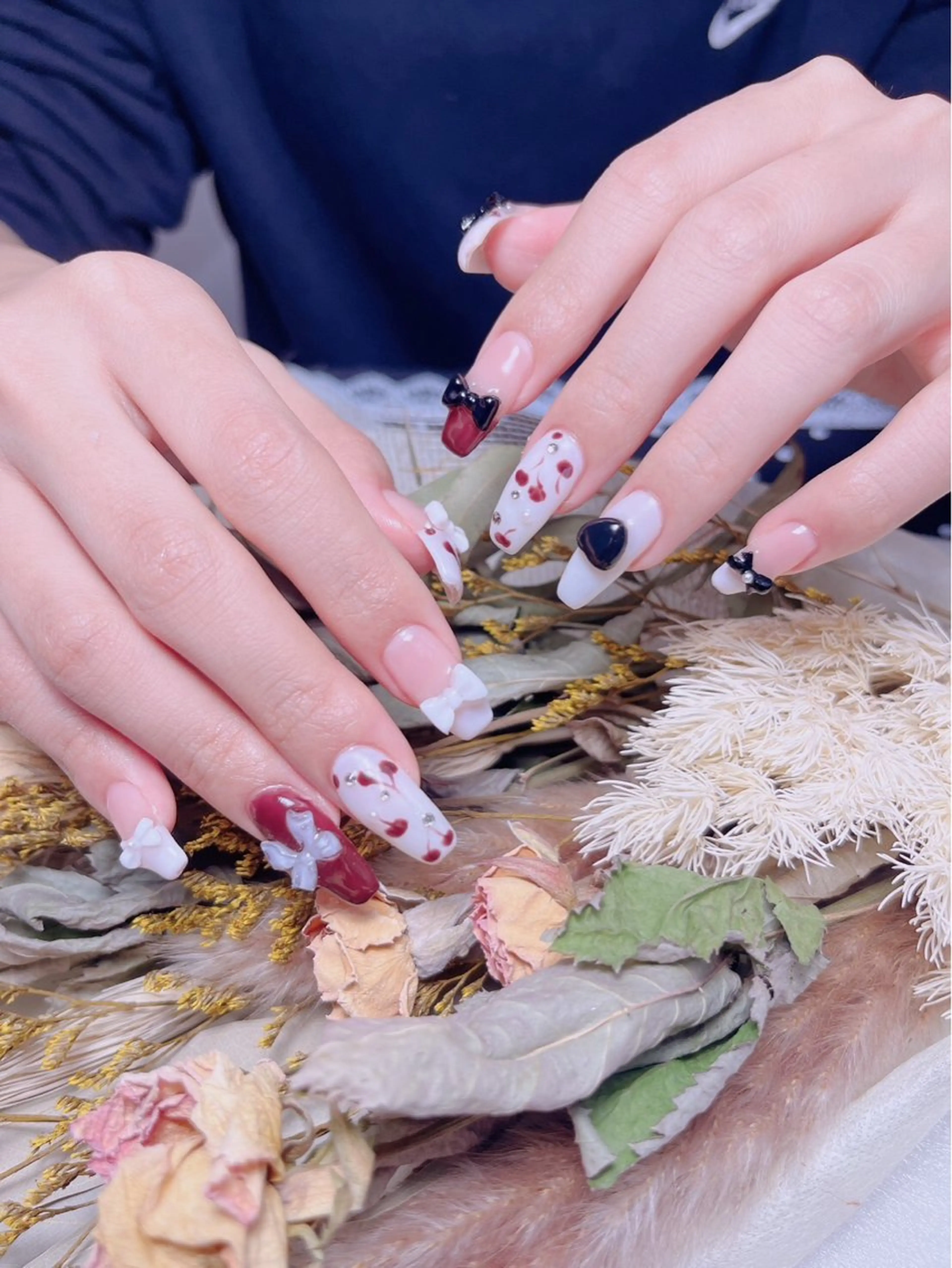 🦋 120分 10本持ち込みデザイン 　🌸アート、シール、¥500以内のパーツつけ放題　　❣️ソフトジェルオフ込みの写真