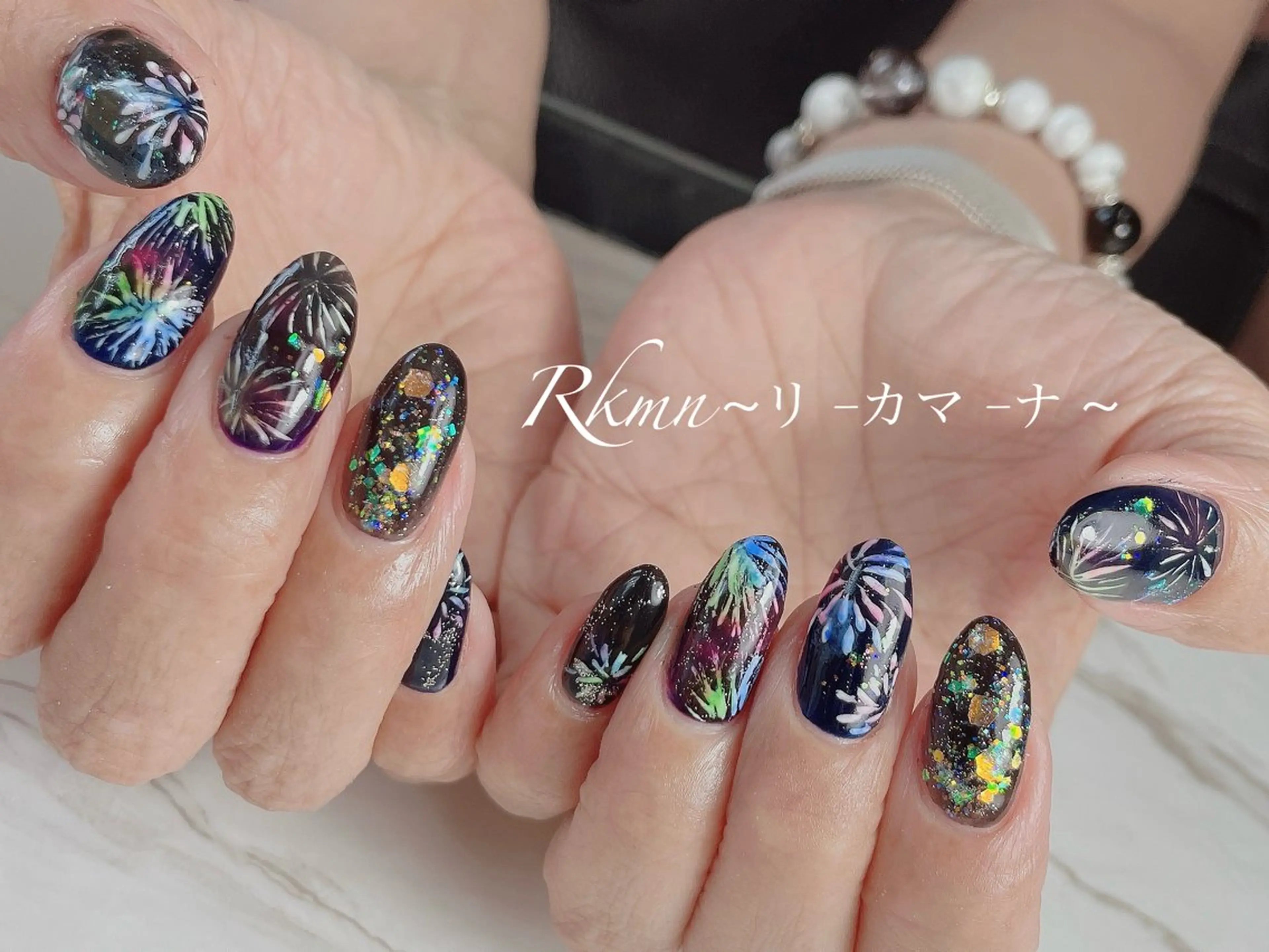 ネイル アートネイル 春ネイル ハンドネイル フットネイル ハンドケア Rkmn ~リ-カマ-ナ~のネイルデザイン