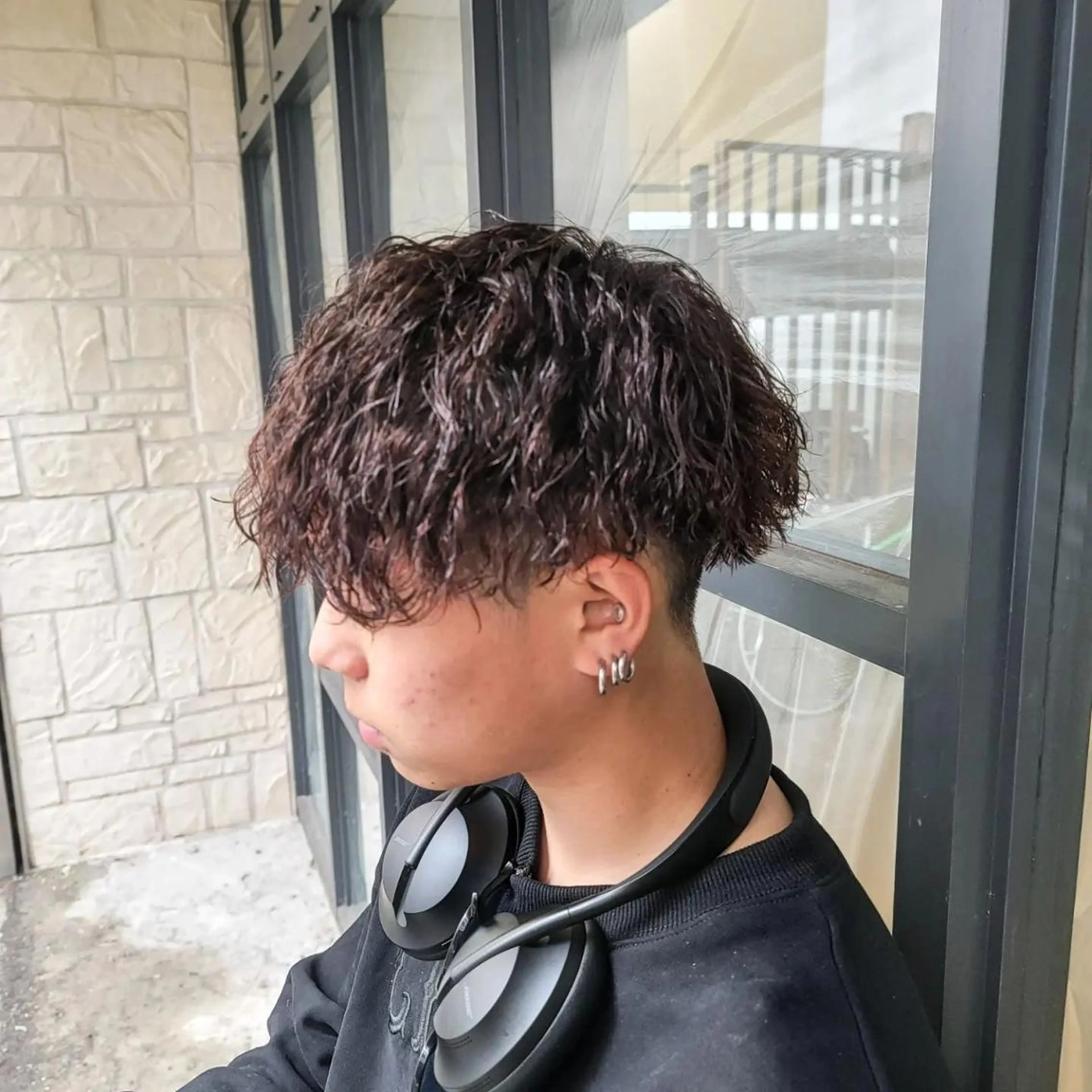 メンズ メンズパーマ メンズツイストパーマ 波巻きパーマ ツイストパーマ FREEX所属・特殊パーマ 片山恭兵のヘアスタイル