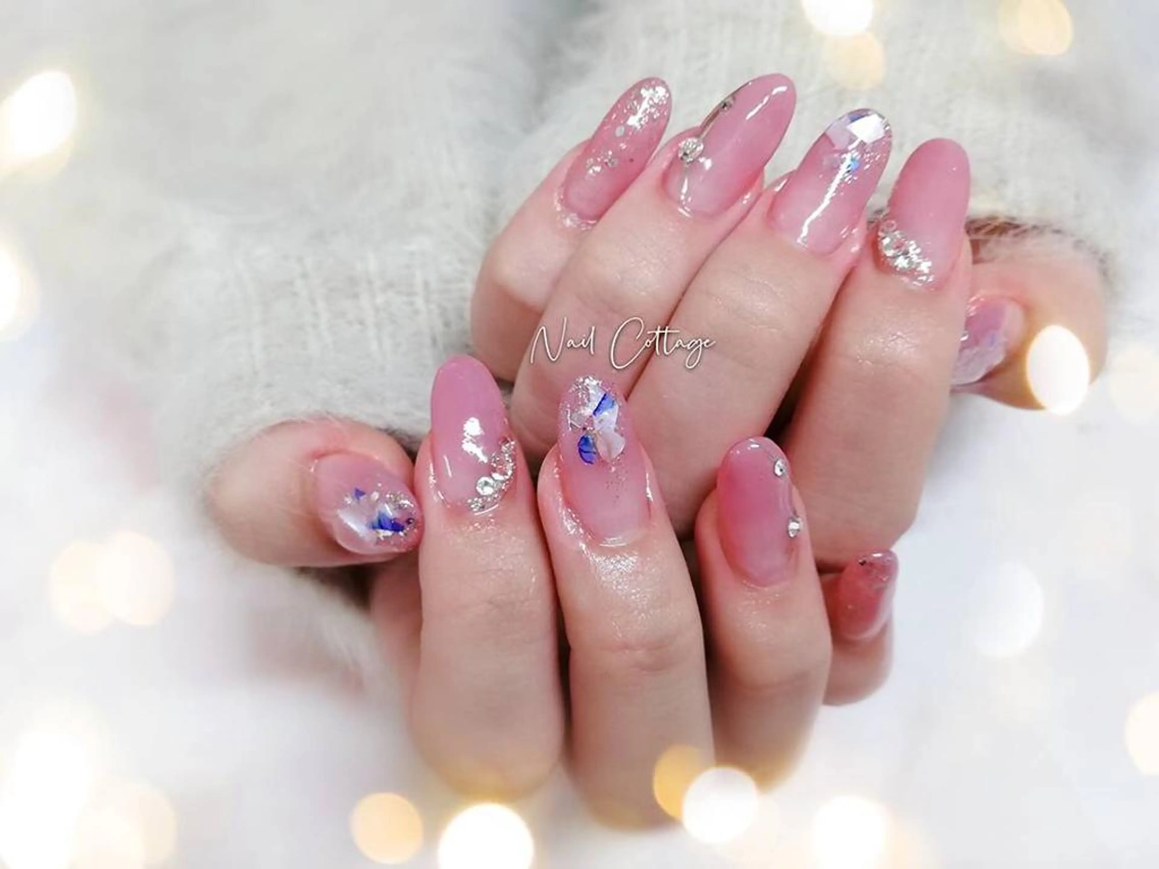 ネイル ピンク スカルプネイル Nail cottageのネイルデザイン