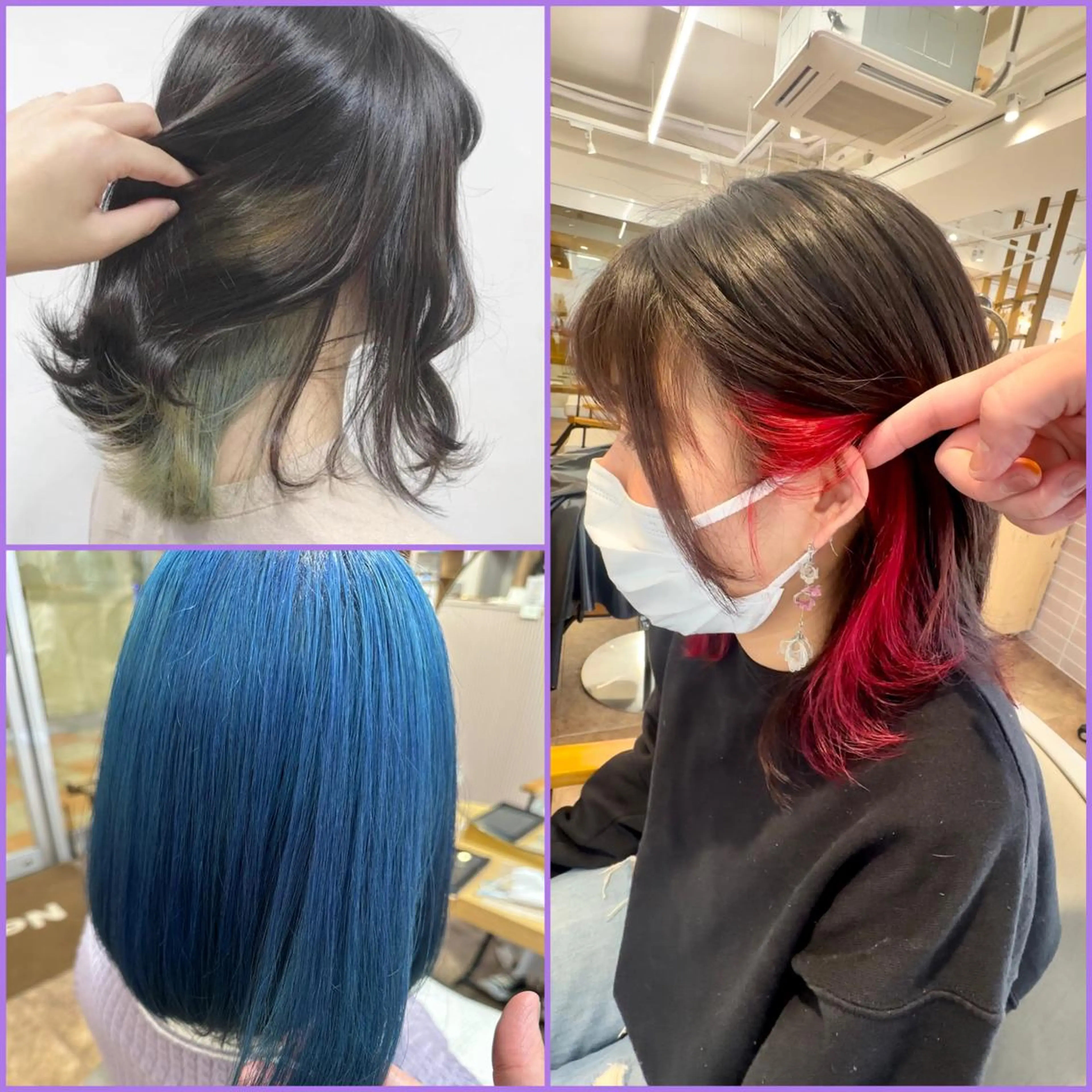 【初回限定】カット+インナーカラーor裾カラーorイヤリングカラー(ブリーチ込み)+トリートメント🦄の写真