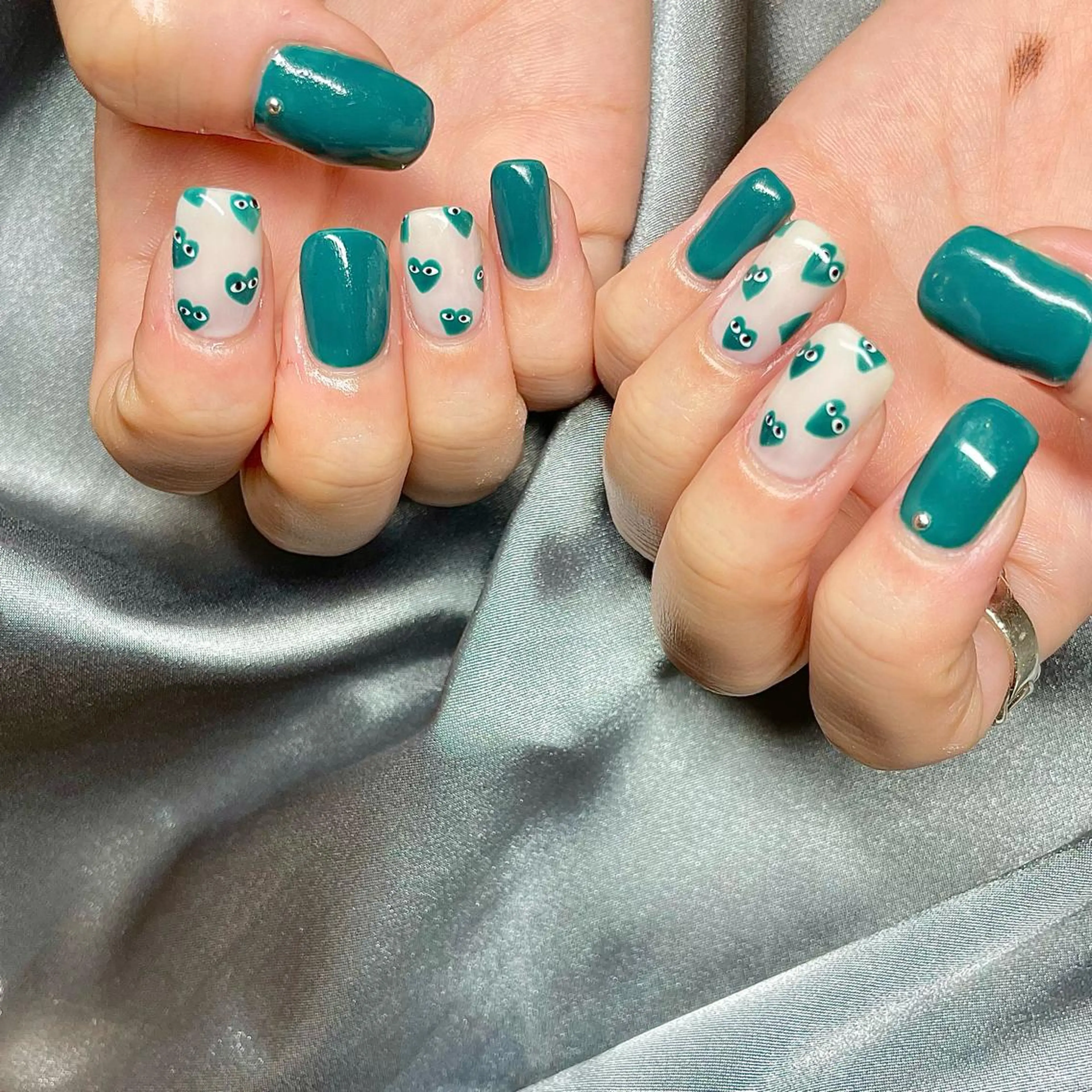 ミディアム カラー パーマ ヘアアレンジ メンズ キッズ ネイル マツエク・マツパ アイブロウ ハンドネイル ハンドケア nail&eye Aoのマツエク・マツパデザイン