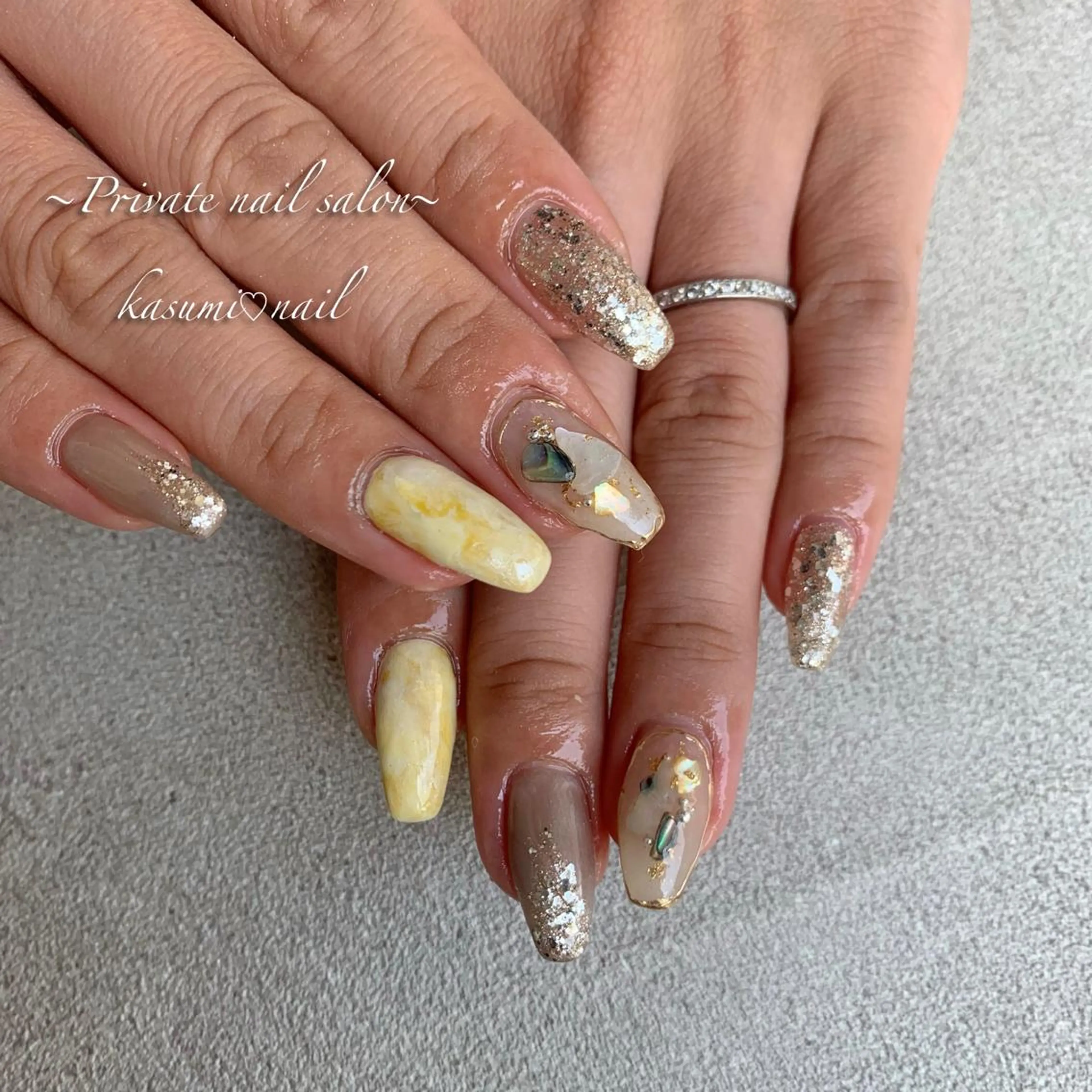 ネイル ラメ(グリッター) マグネットネイル ミラーネイル ニュアンスネイル 冬ネイル KASUMI♡ Nailのネイルデザイン