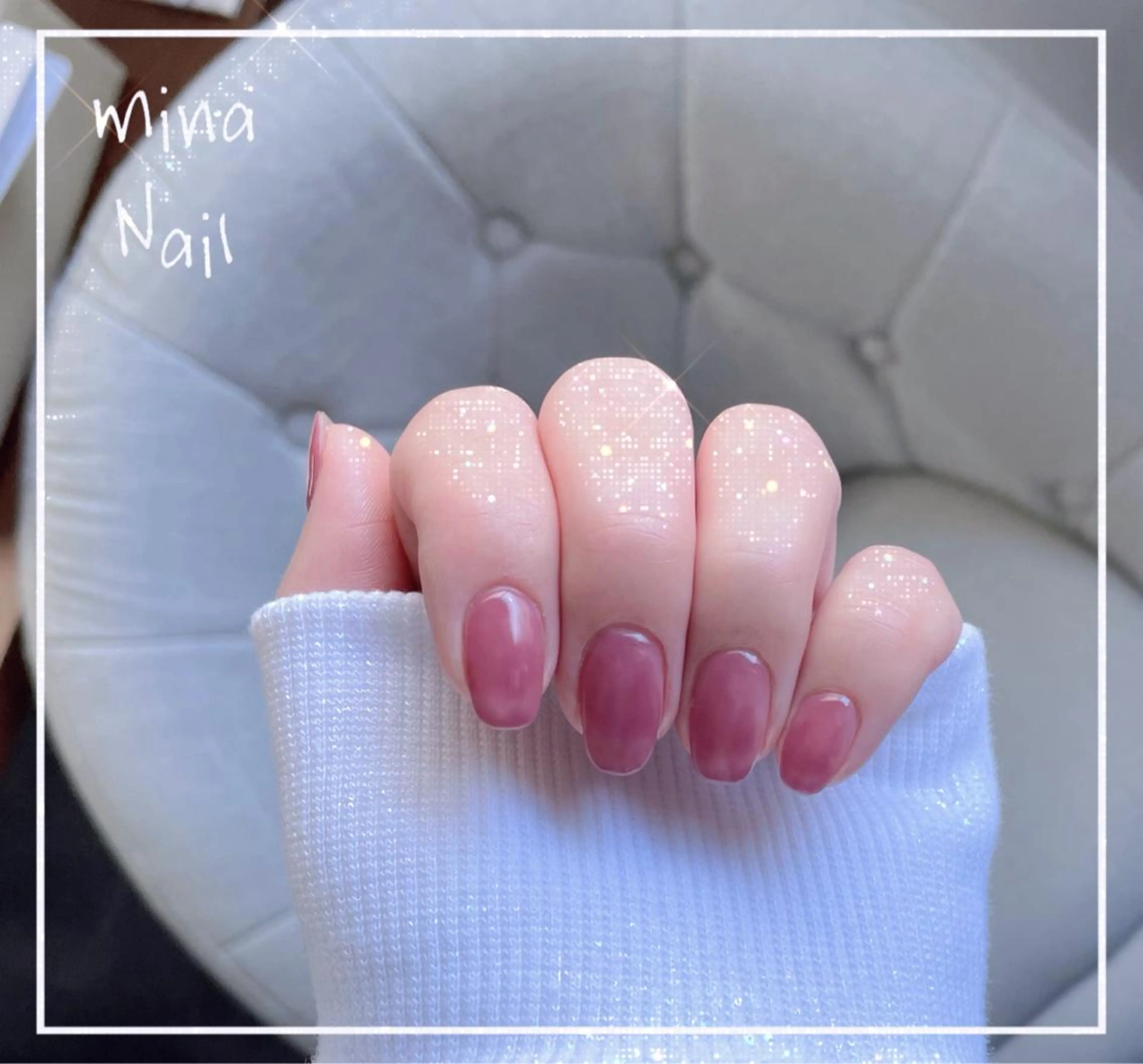 ネイル ジェルネイル ワンカラーネイル スクエアネイル mina Nailのネイルデザイン