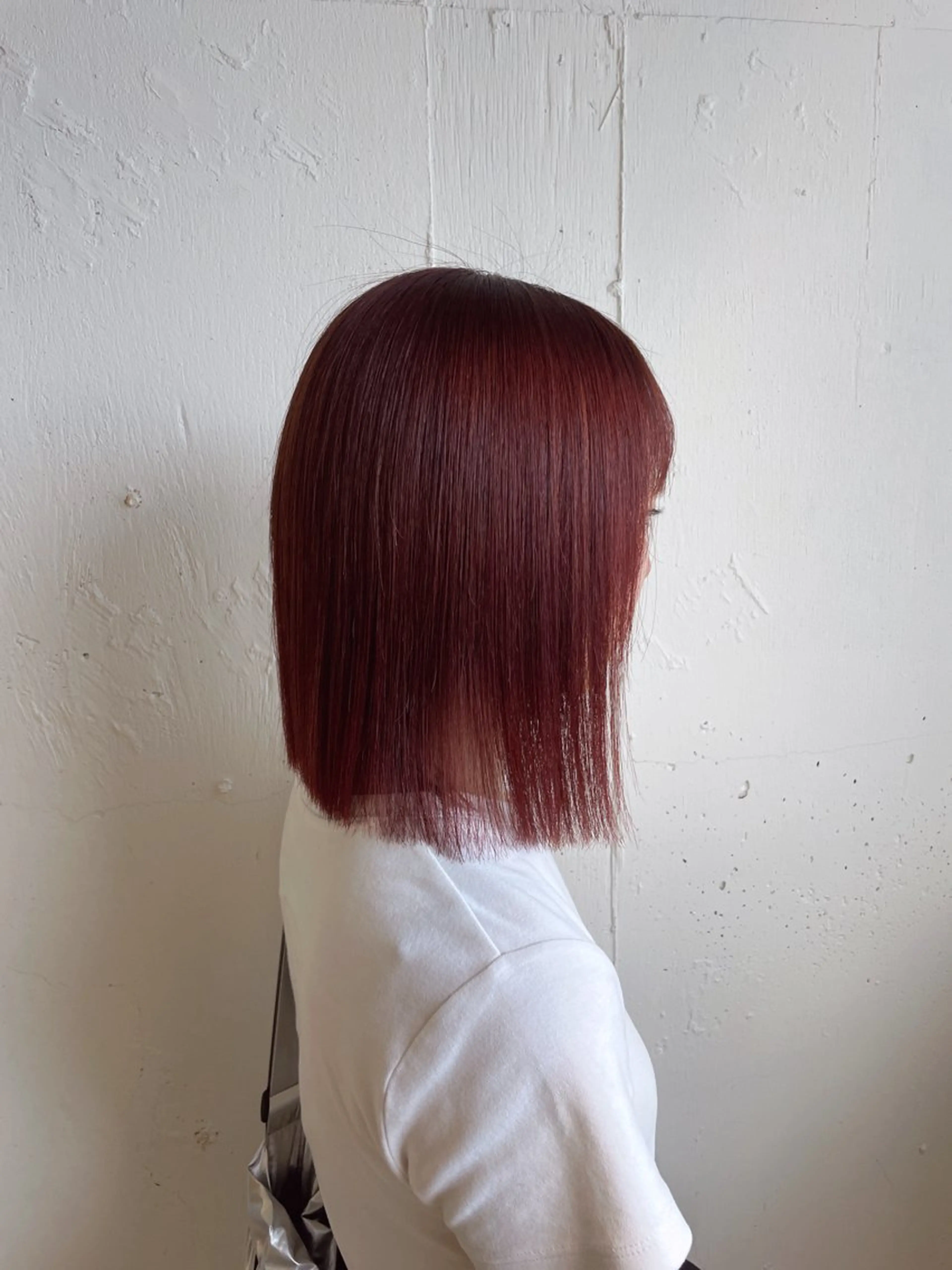 ミディアム カット 縮毛矯正 ユイナ ★暖色/レイヤー★のヘアスタイル