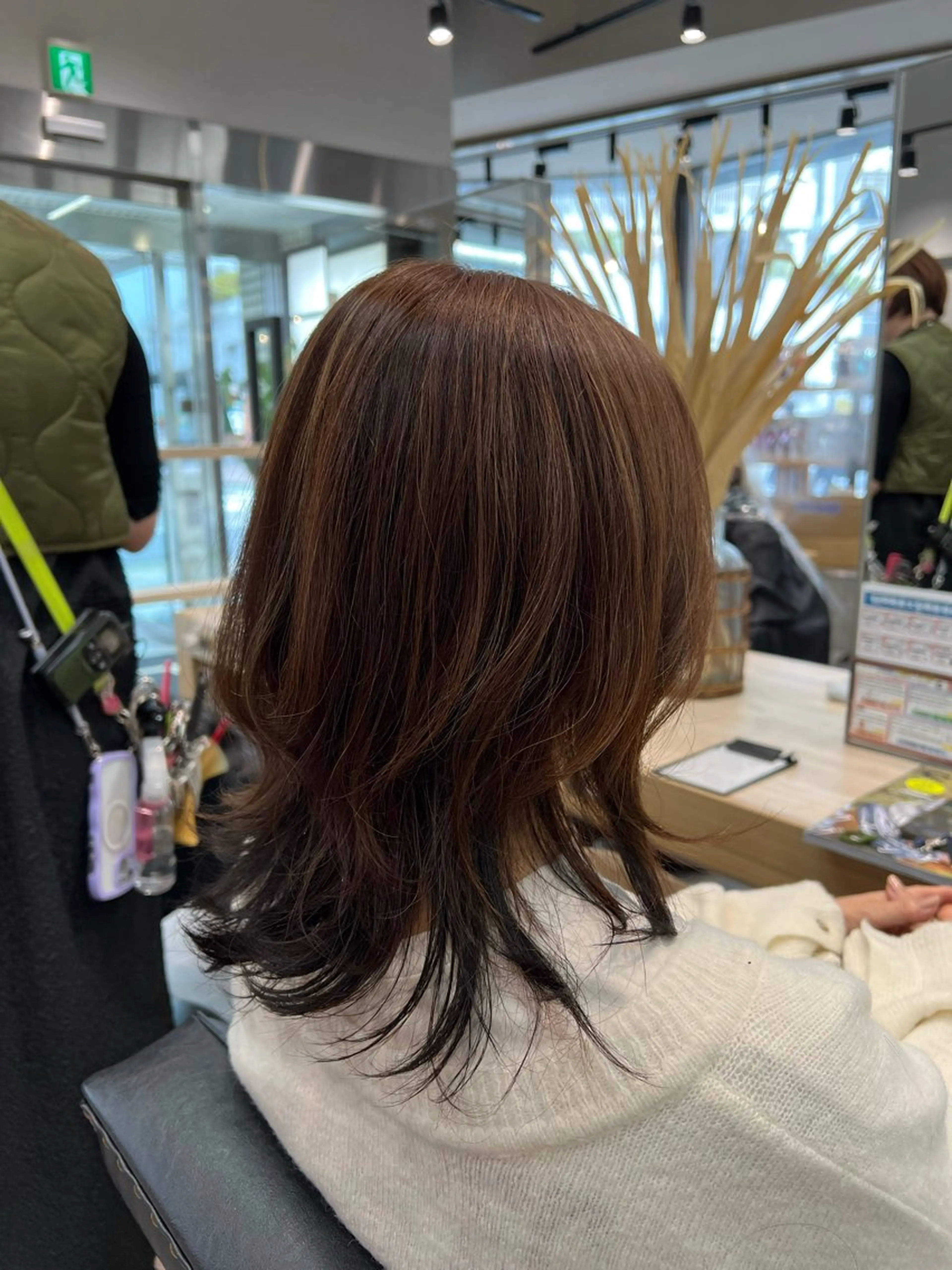 ミディアム カラー カット ヘアカラー 🌞レイヤー×カラー 前川那津美🌞のヘアスタイル