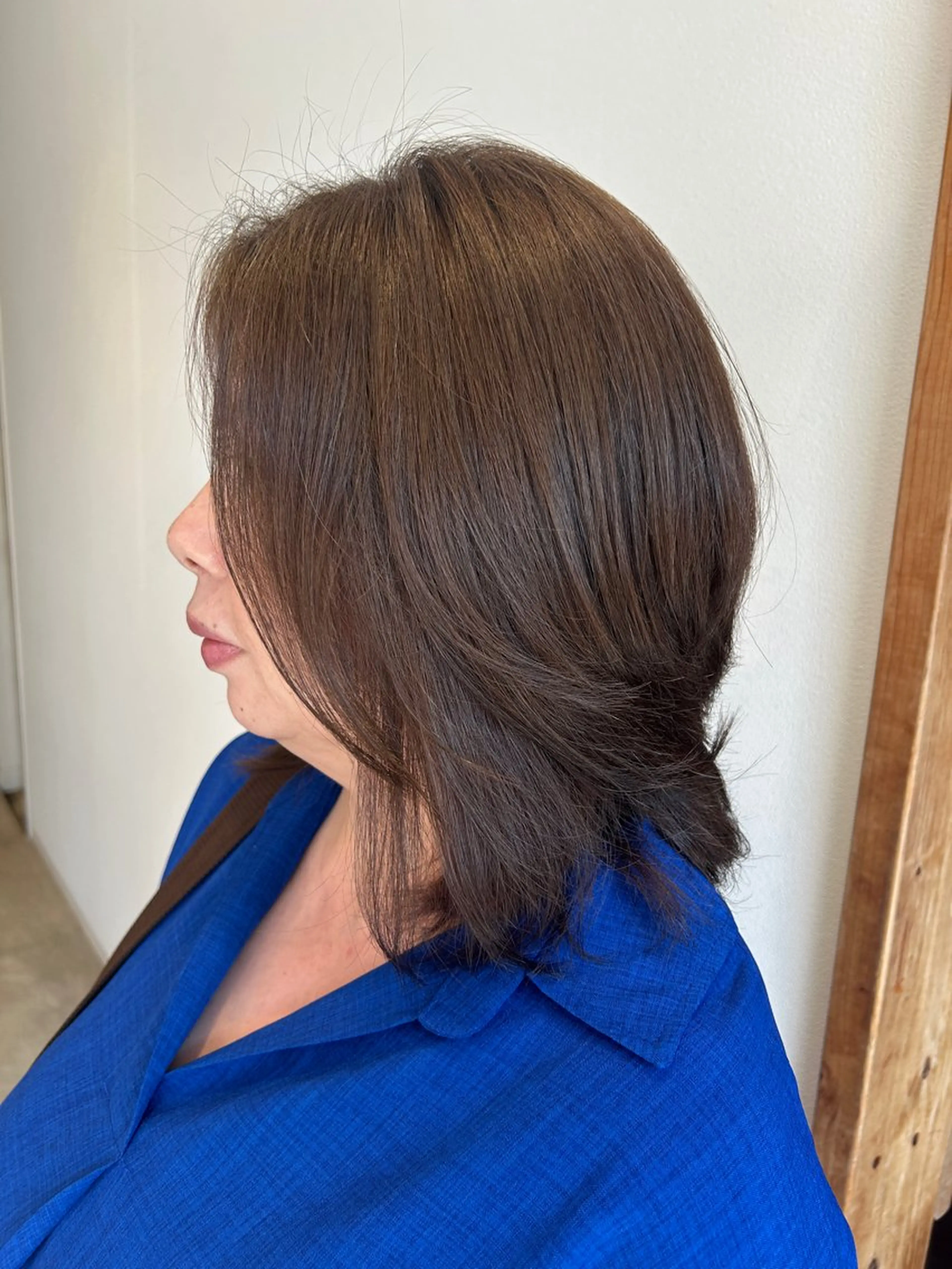 ミディアム カラー ベージュカラー 透明感カラー カット ヘアカラー 美容室fuhcoh下関店所属・熊谷 鈴のヘアスタイル