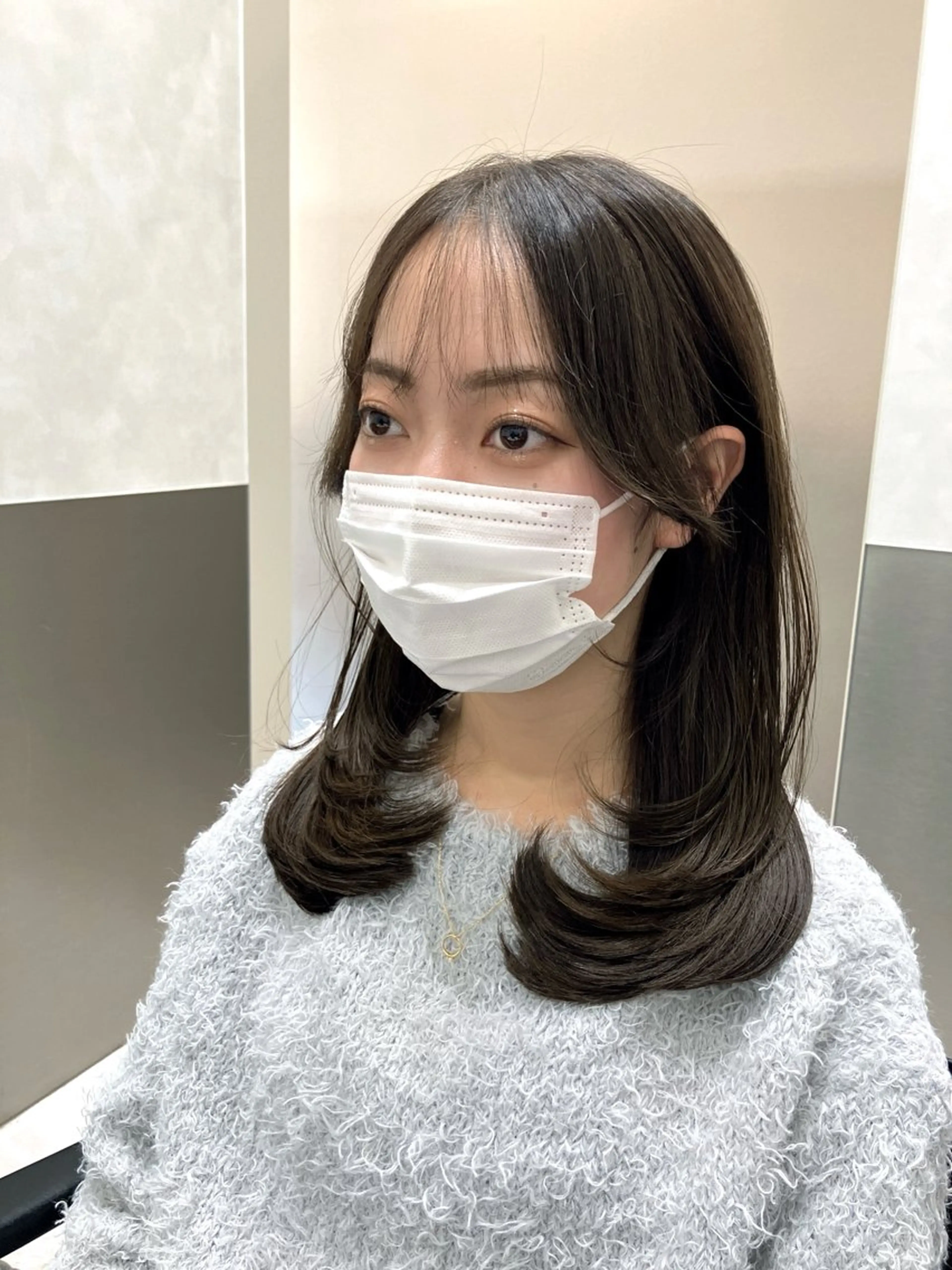 セミロング カラー カット ヘアカラー トリートメント GO TODAY SHAIRE SALON原宿vita店舗所属・🩷完全マンツーマン 💖ASAHIのヘアスタイル