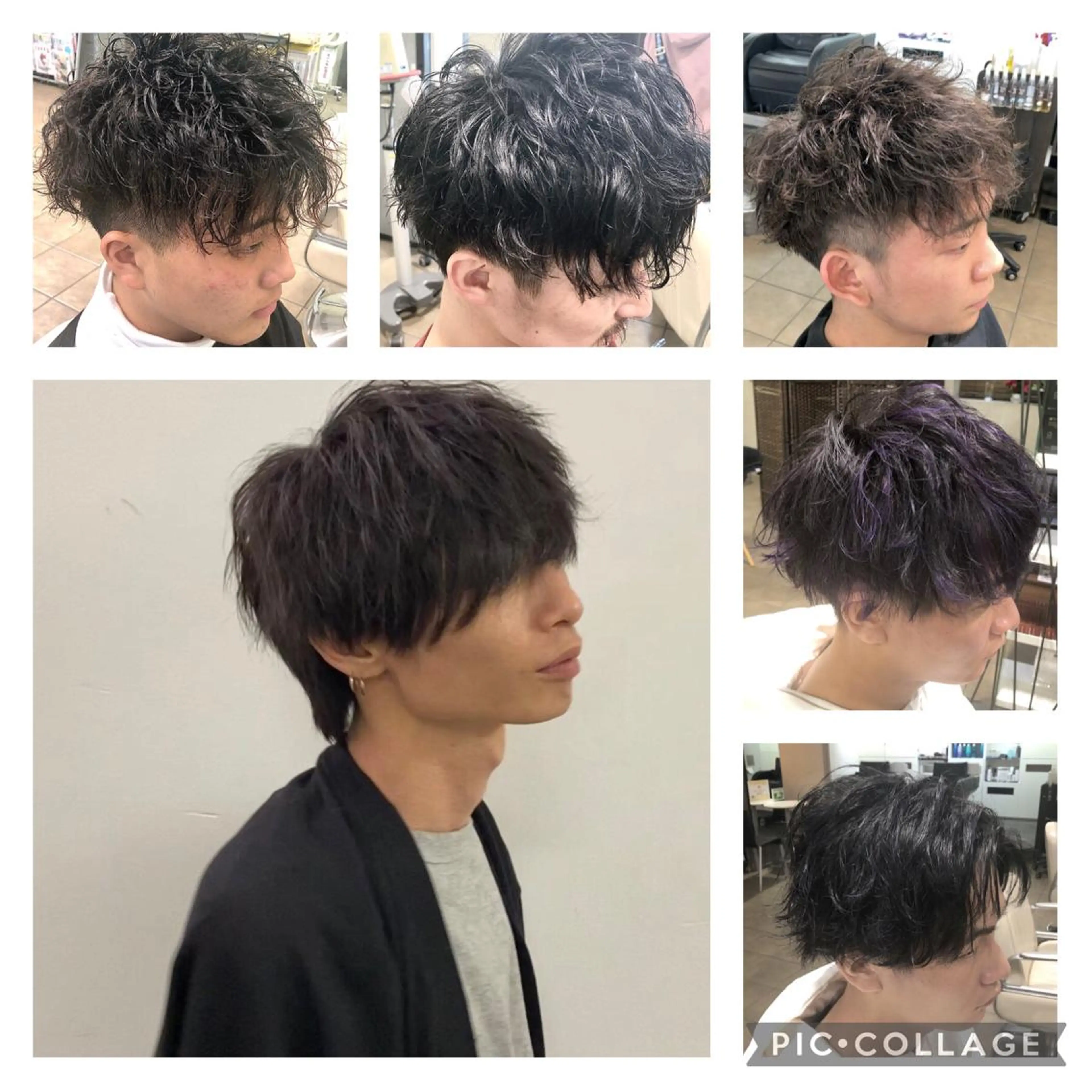 パーマ メンズ メンズ レイヤー ウルフ 弓木啓輔のヘアスタイル