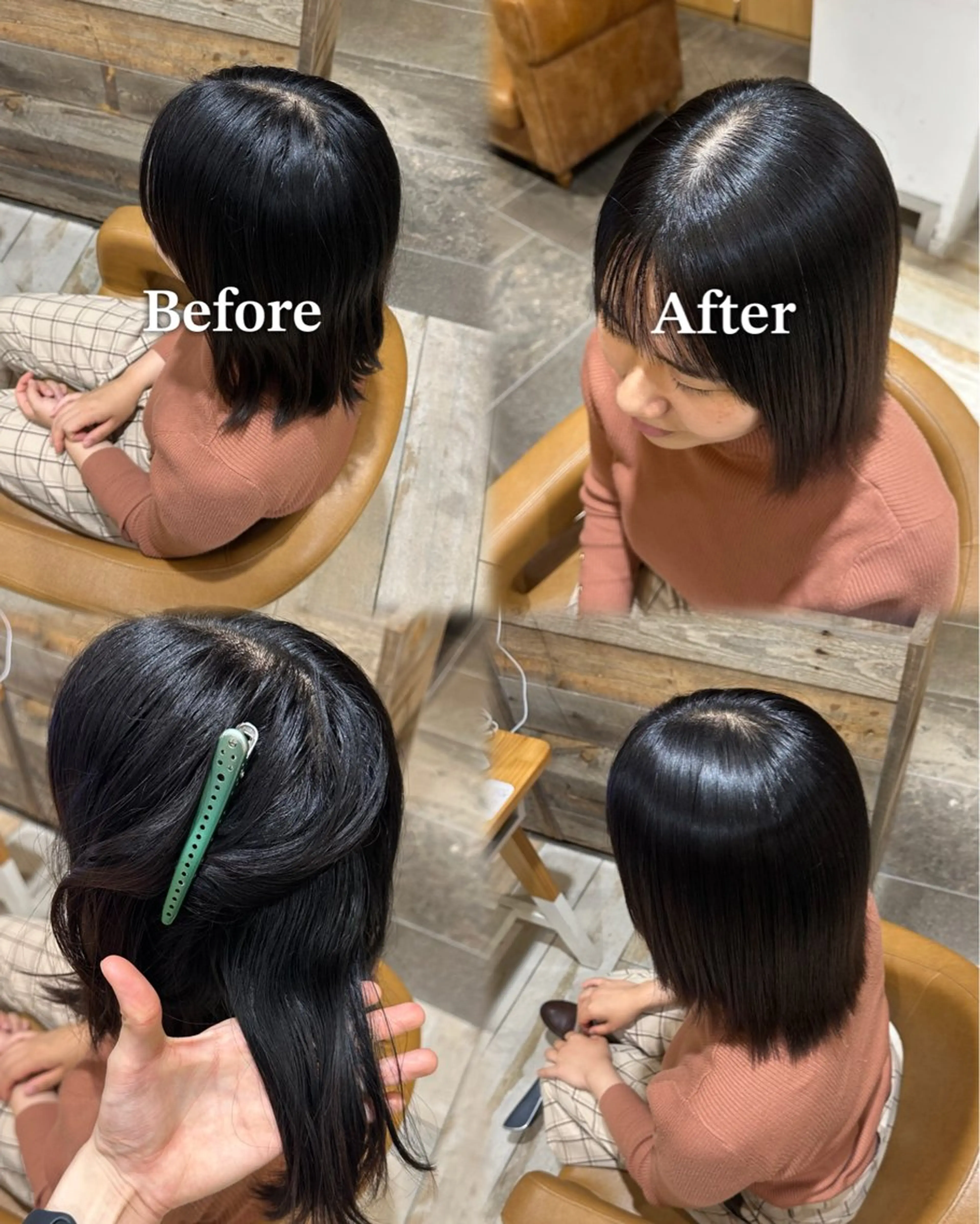 ショート 縮毛矯正 艶髪カラー/透明感 美髪/白髪/ﾑﾅｶﾀのヘアスタイル