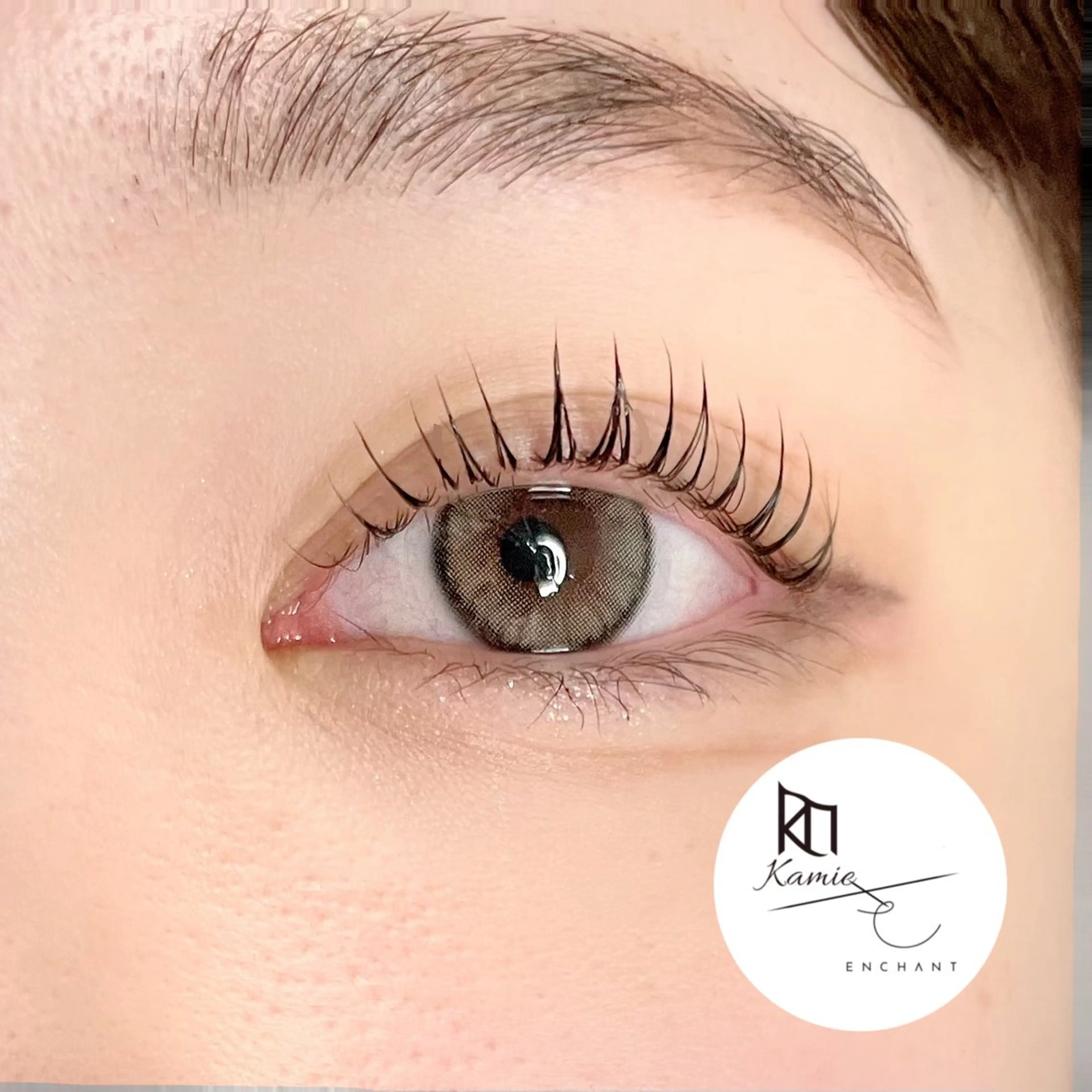 マツエク・マツパ Lカール 一重×まつ毛パーマ Kamie uni 原田のマツエク・マツパデザイン