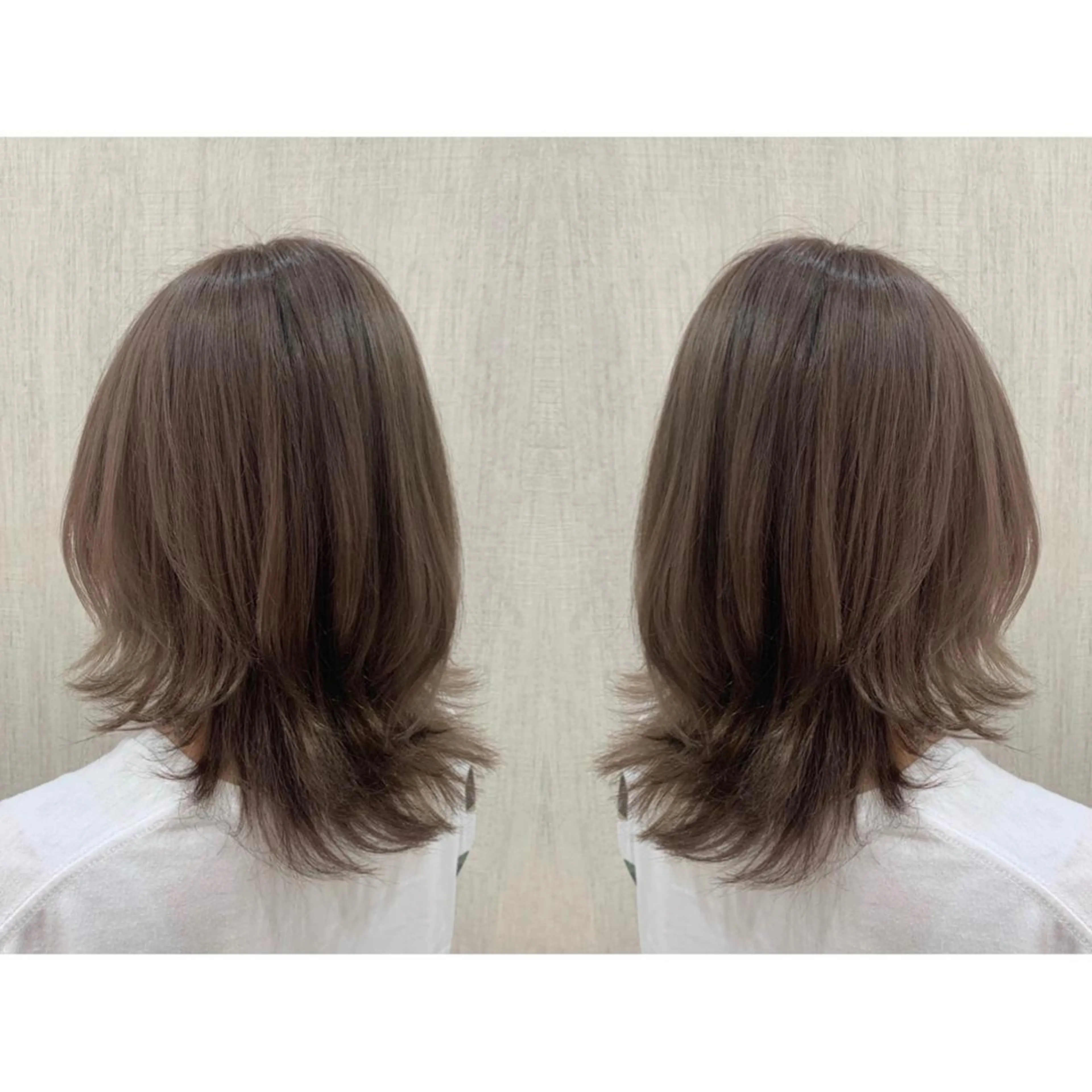 ミディアム カラー カット 🫧透け感⋆艶髪💎 山口アヤカのヘアスタイル