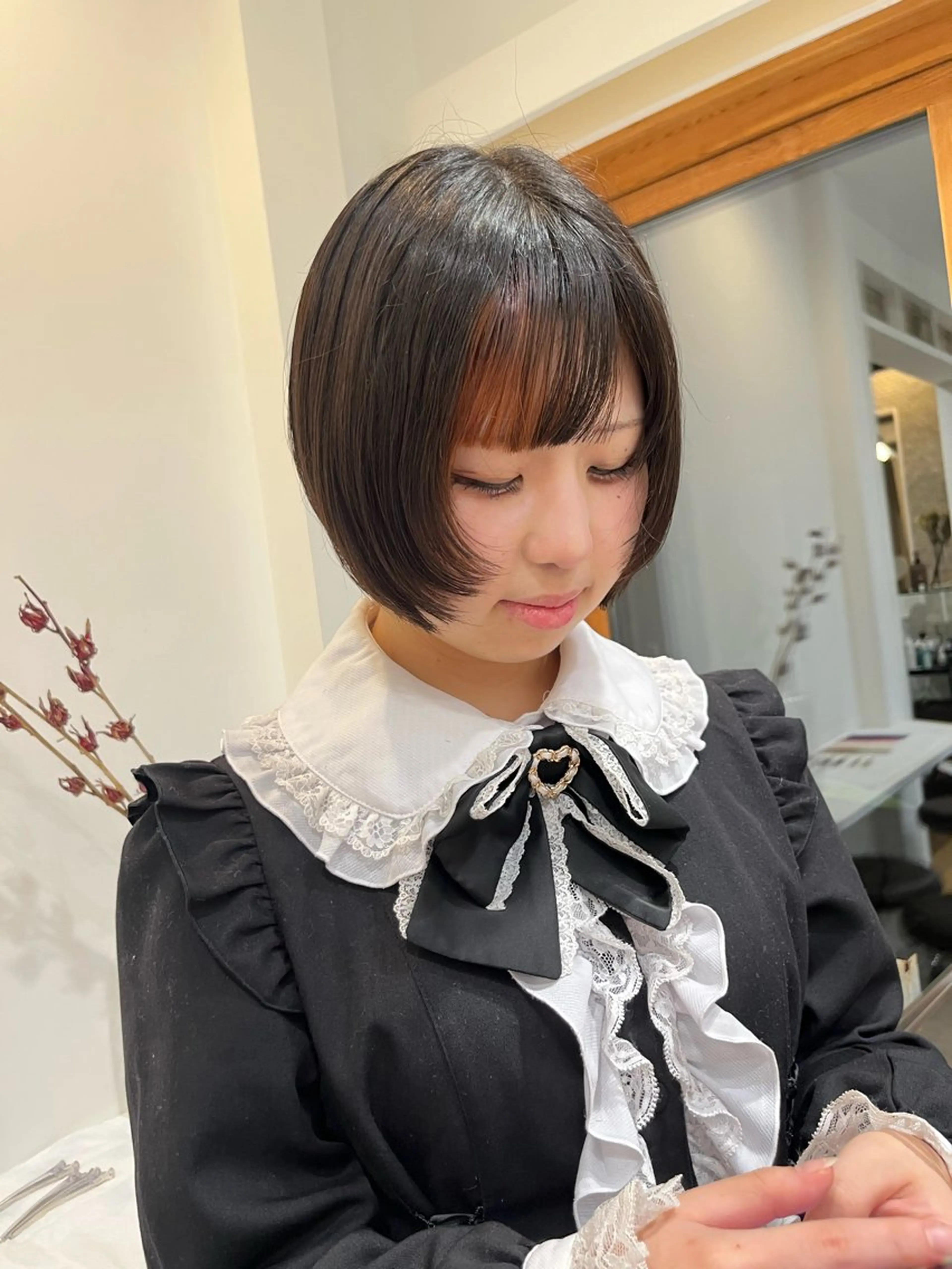 ミディアム カラー ヘアアレンジ ボブ カット 無料カットモデル‪✨ ✂️Nanami🌷のヘアスタイル