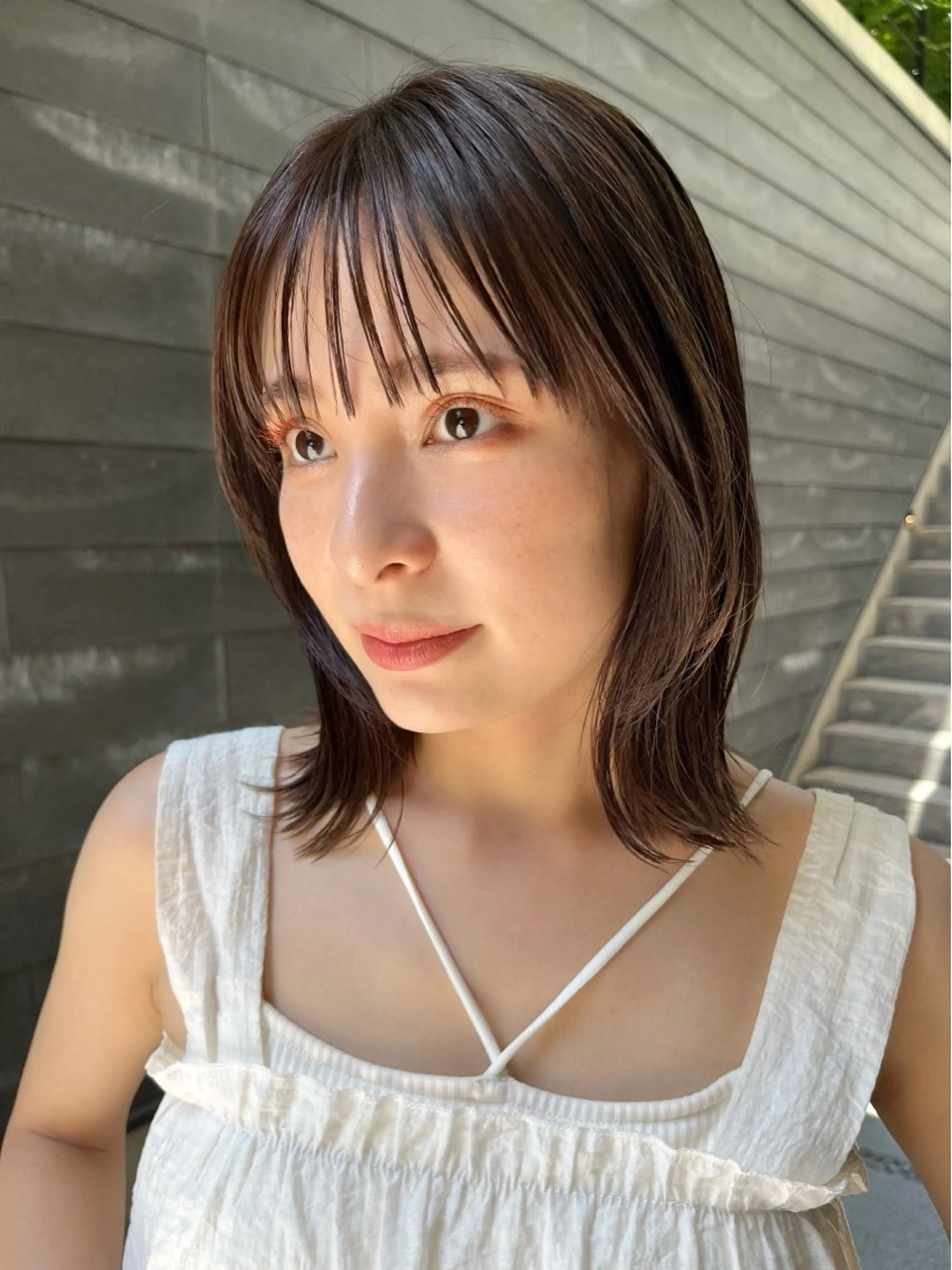 ミディアム カラー ベージュカラー ブリーチ 透明感カラー ボブ くびれヘア カット ヘアカラー トリートメント 顔周りカット/アレン ジ/カラー小野寺紗良のヘアスタイル