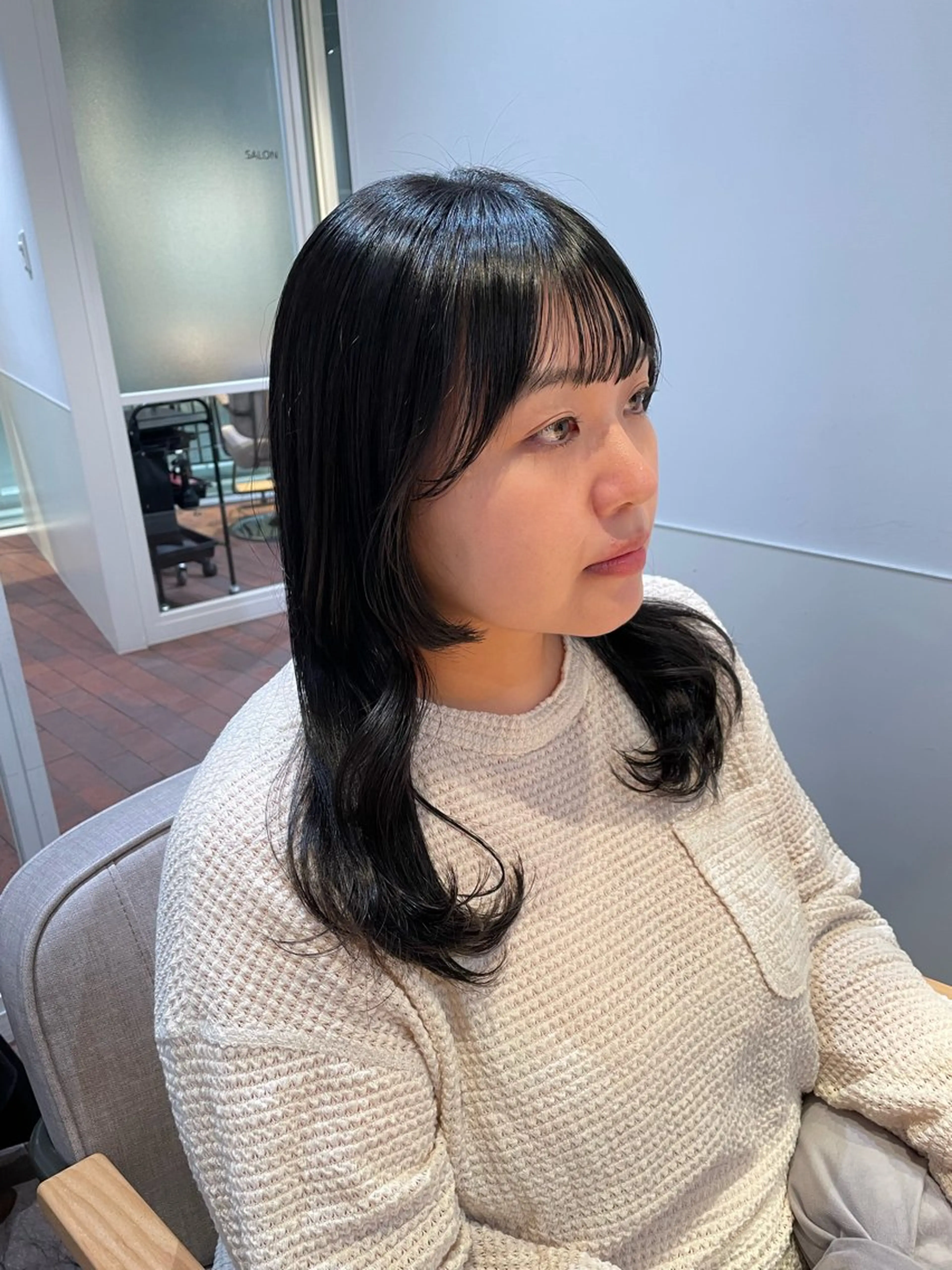 セミロング カラー gotoday　shaire　saron所属・miu. ボブ/透け感カラーのヘアスタイル