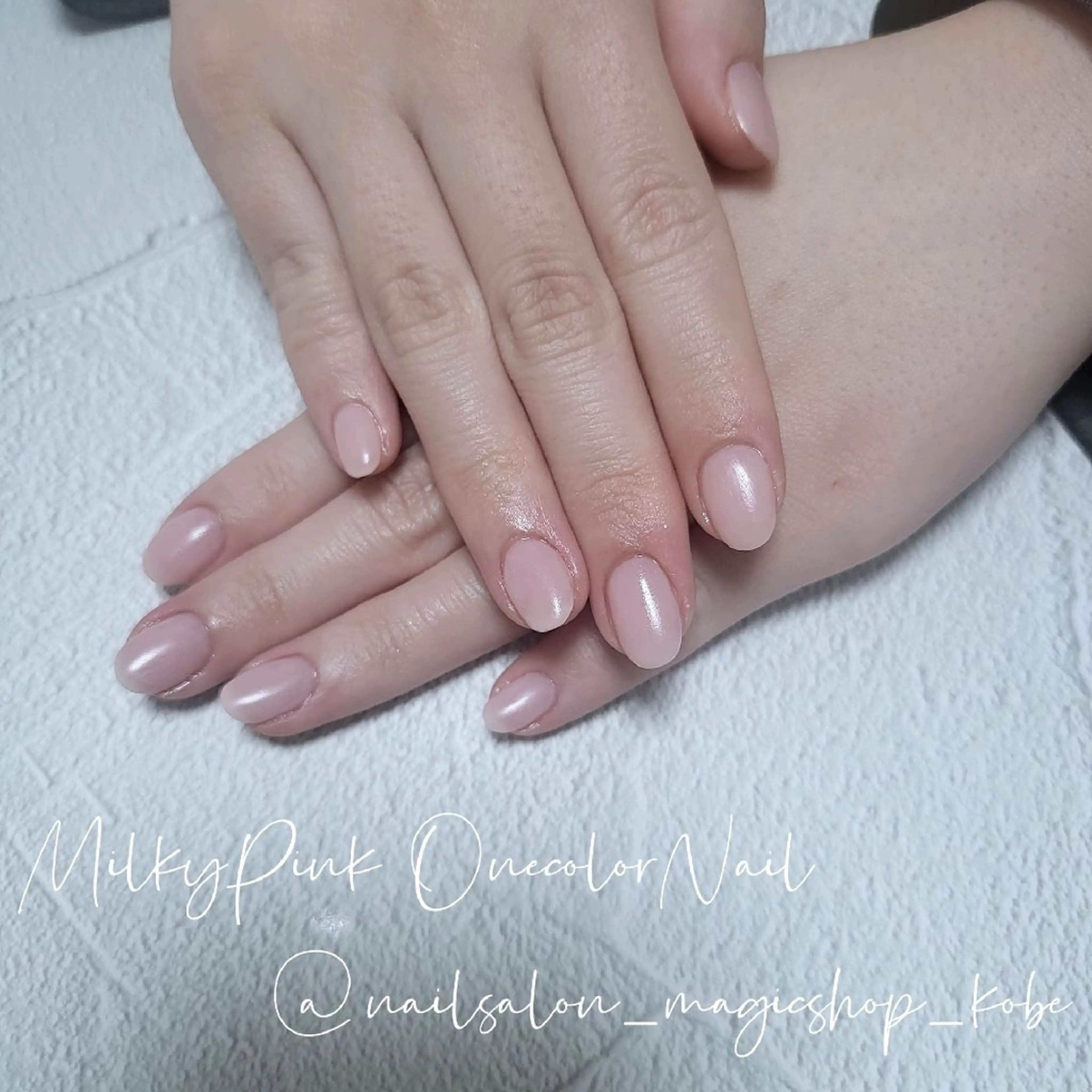 ネイル ジェルネイル ワンカラーネイル ピンク ソフトジェル ハンドネイル Nailsalon MagicShopのネイルデザイン