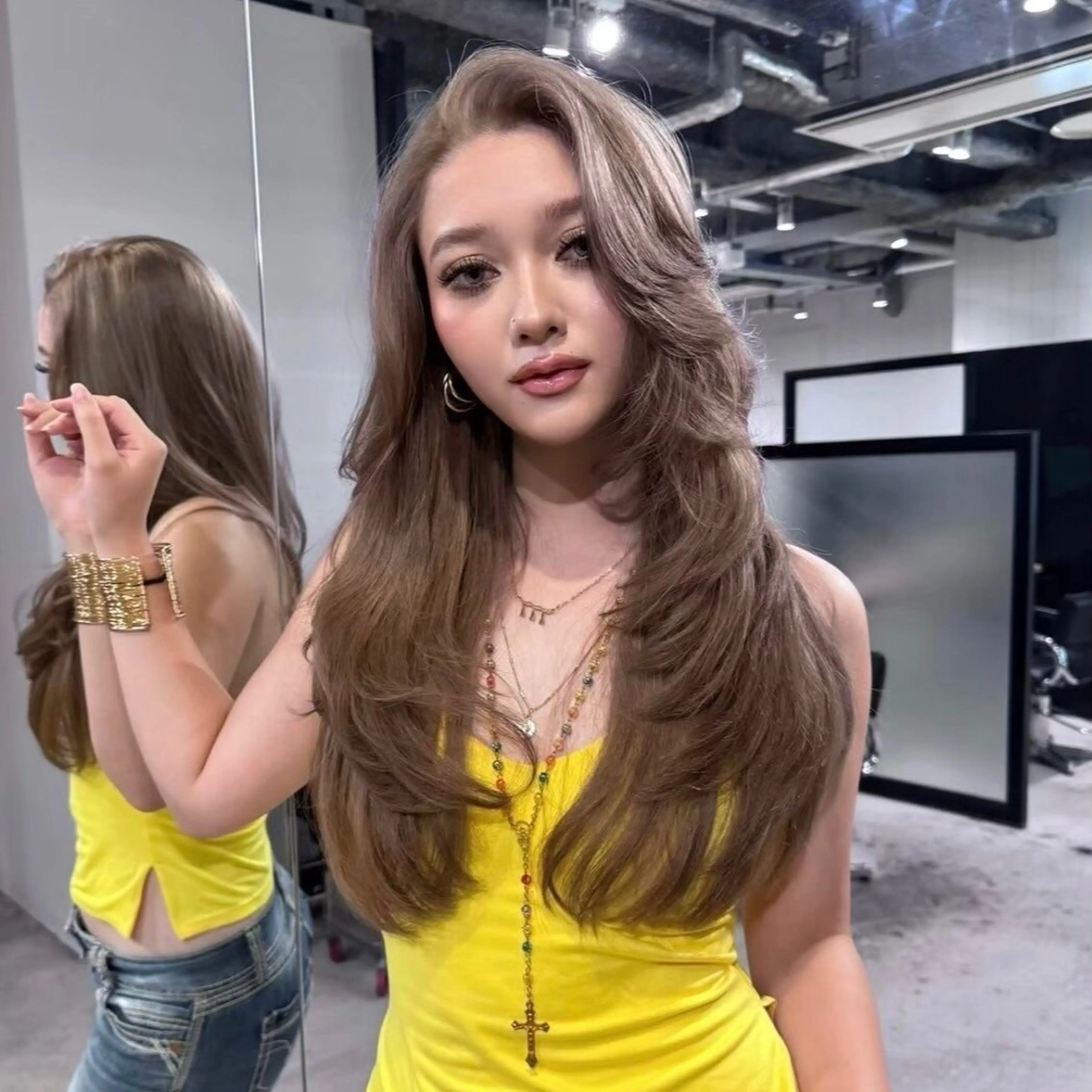 ロング カット ヘアカラー トリートメント 【名古屋】 説明が丁寧な美容師のヘアスタイル