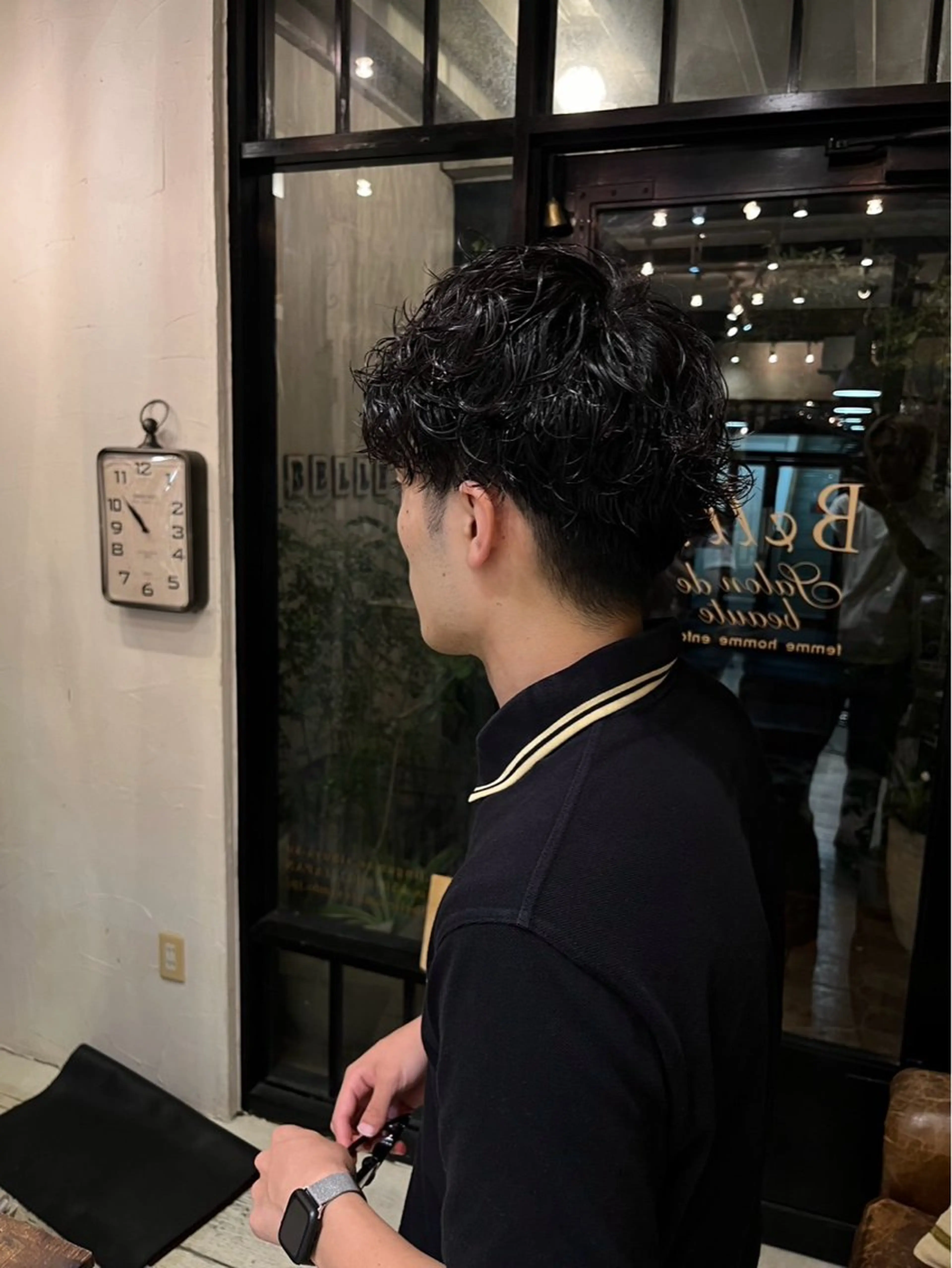 パーマ メンズ カット パーマ 赤木蓮/メンズ特化 パーマ/ハイトーンのヘアスタイル